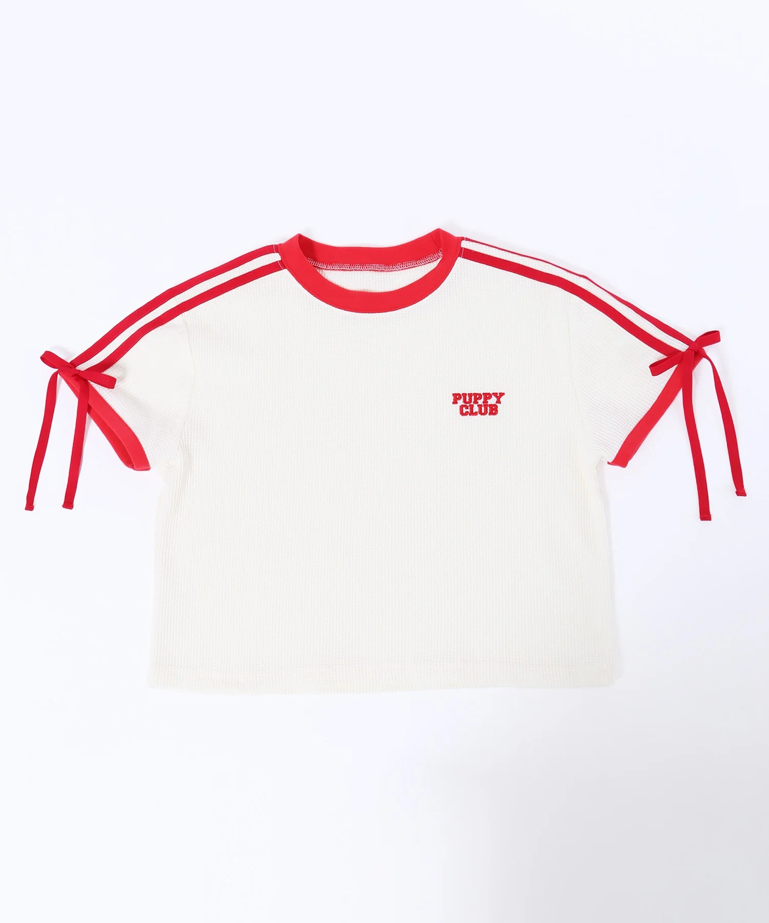 リボンポイント2ラインワッフルTシャツ - Image 44
