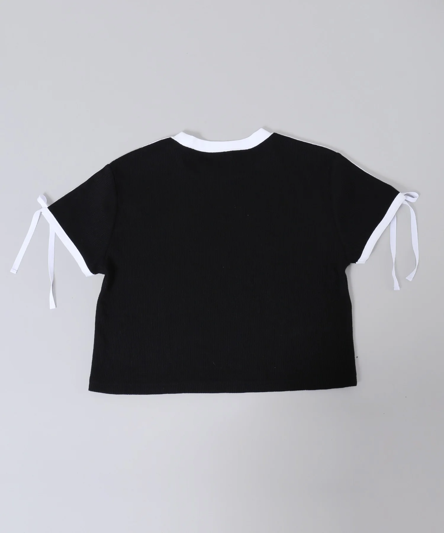 リボンポイント2ラインワッフルTシャツ - Image 46