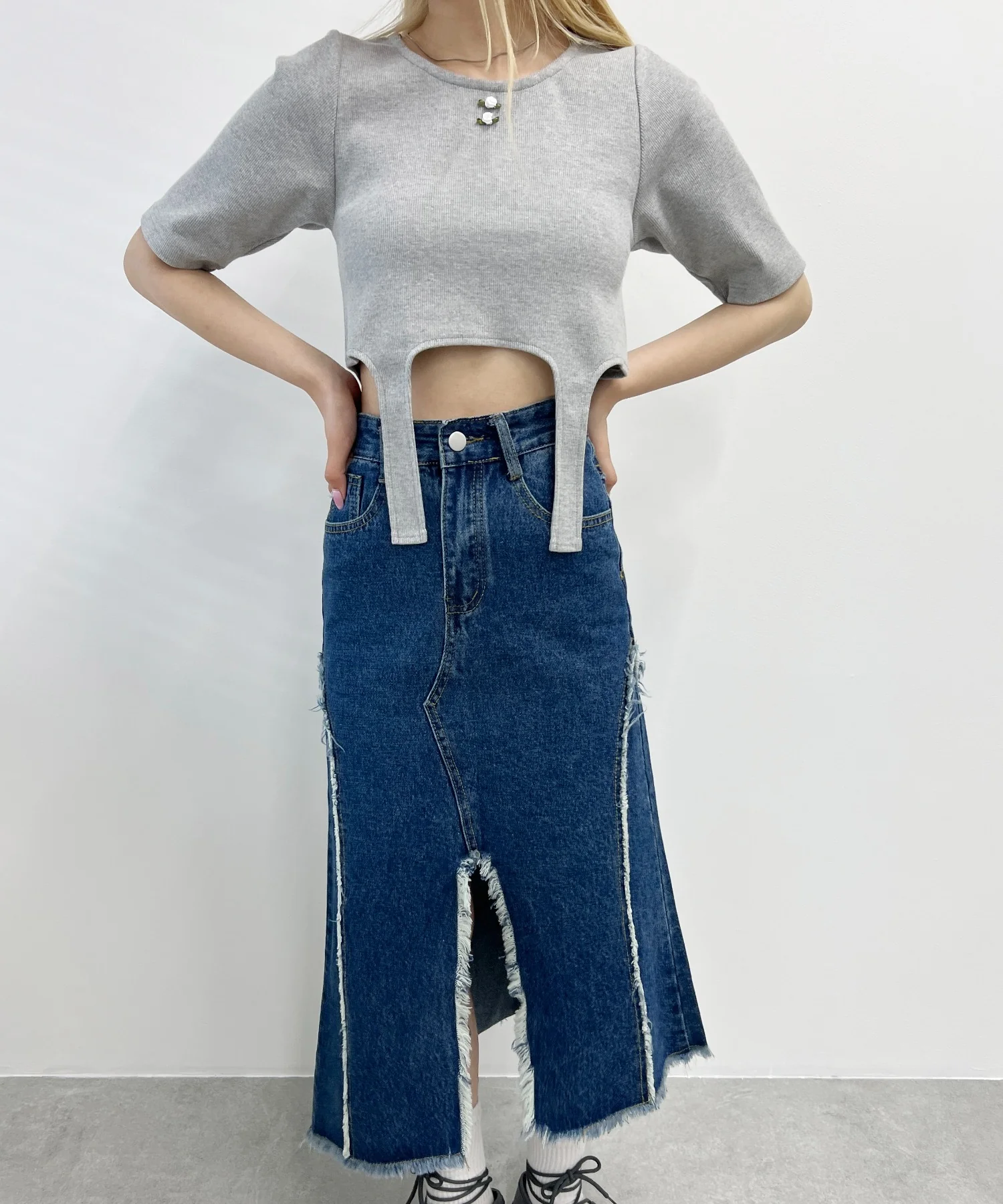 バラポイントガーターTシャツ - Image 10