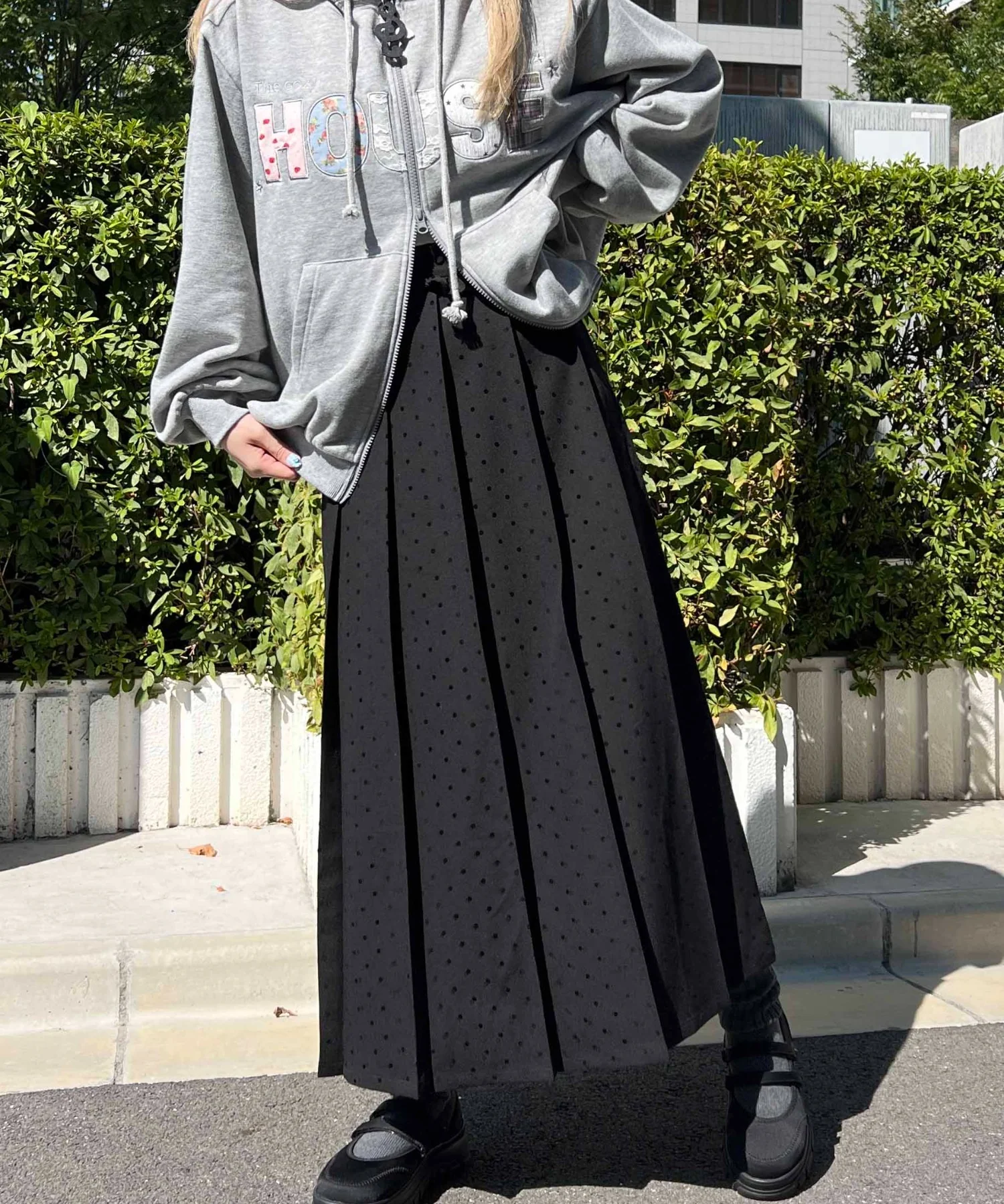 フリルウエストドットロングスカート - Image 10