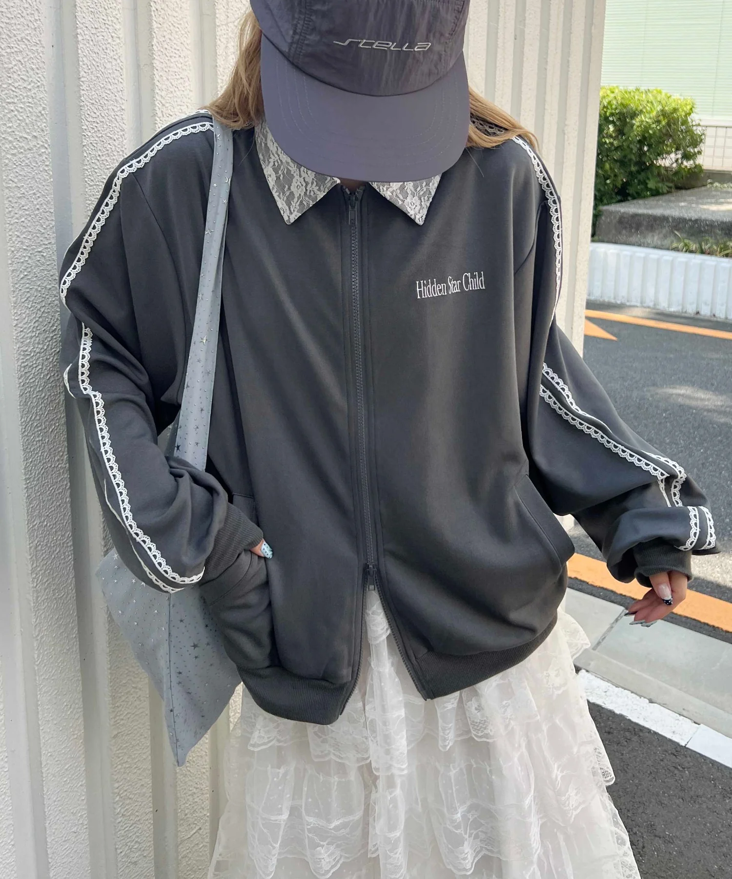 レース襟トラックジャケット - Image 2