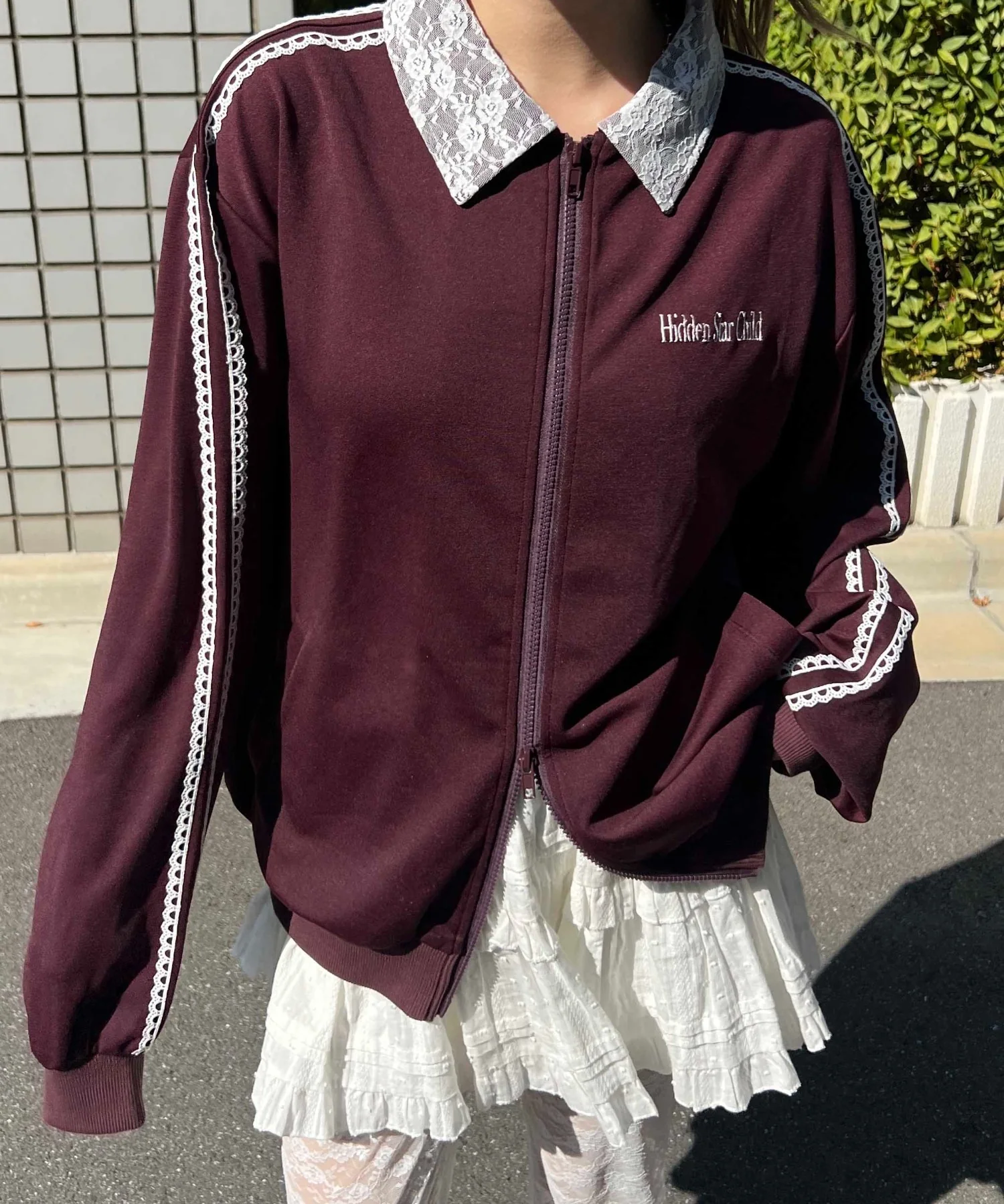 レース襟トラックジャケット - Image 3