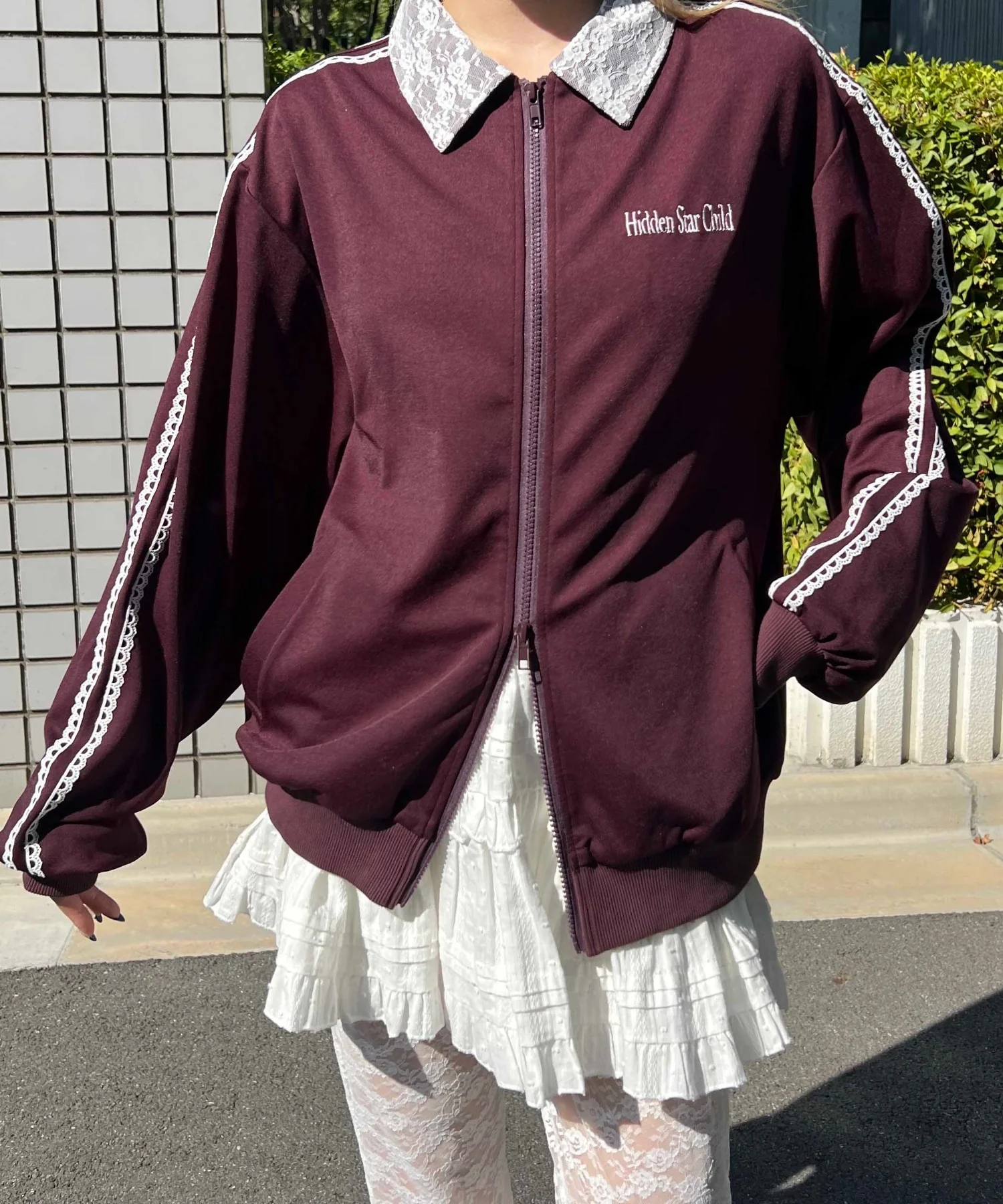 レース襟トラックジャケット - Image 9