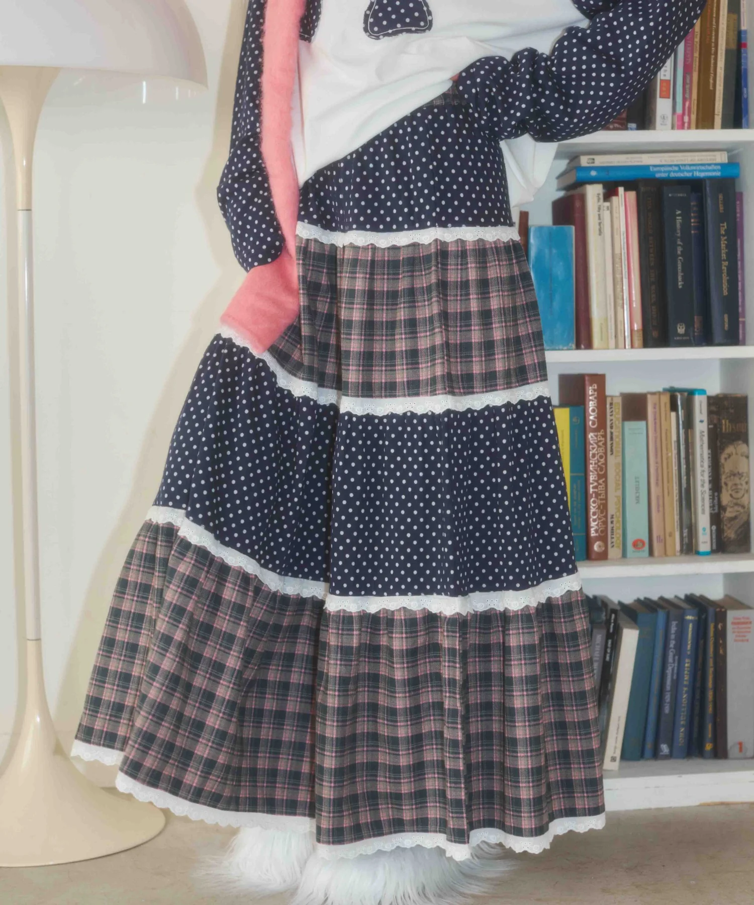 パッチワークティアードスカート - Image 3