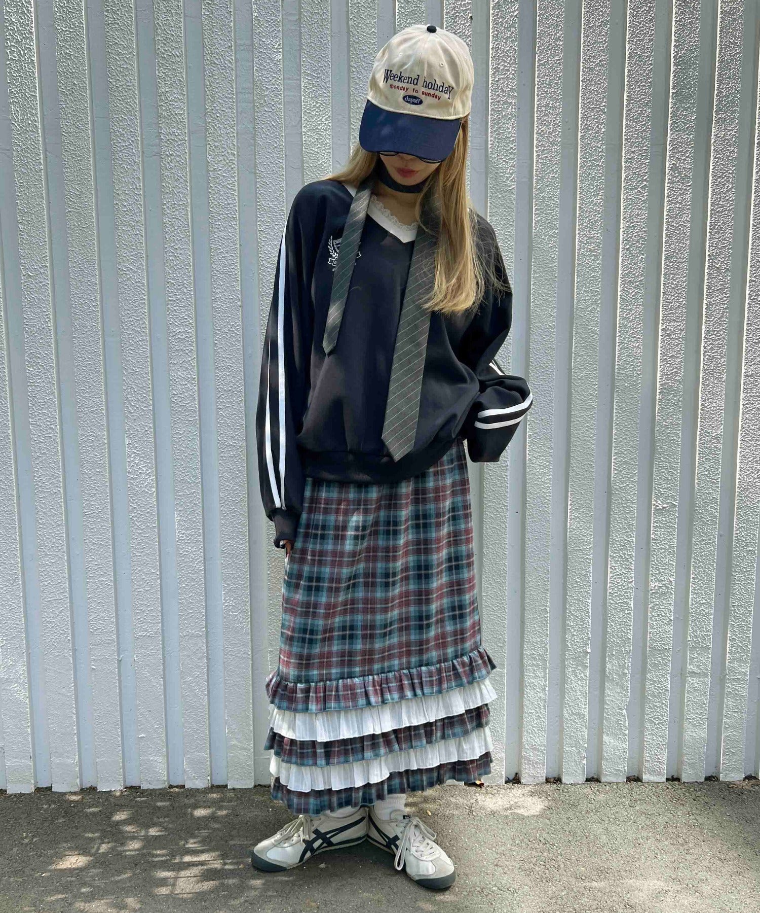 ヘムフリルチェックロングスカート - Image 14