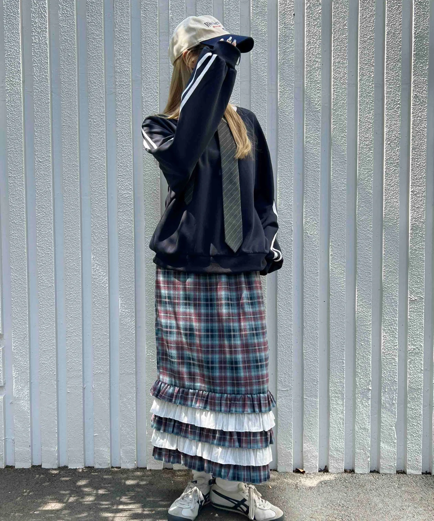 ヘムフリルチェックロングスカート - Image 15