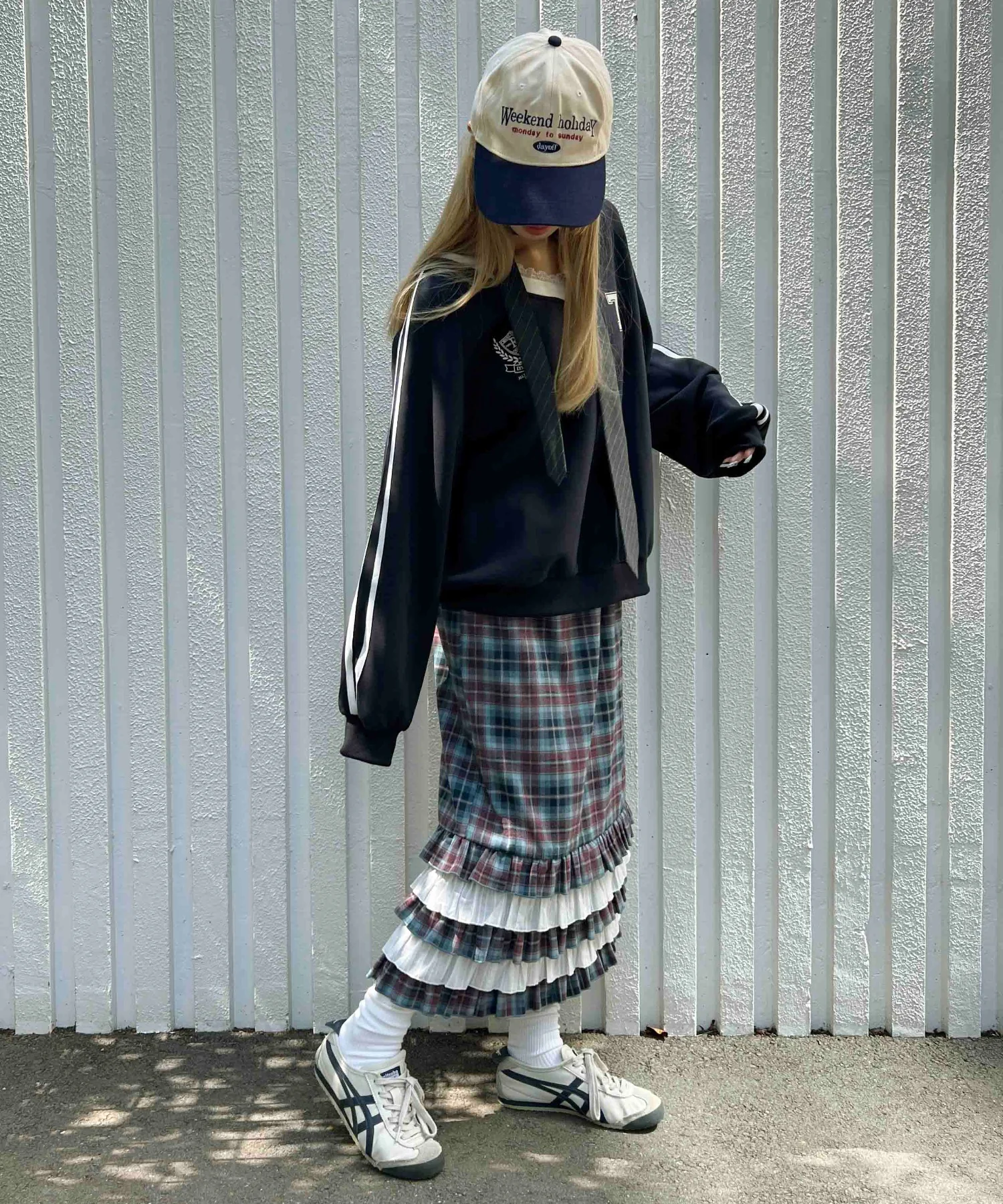 ヘムフリルチェックロングスカート - Image 16