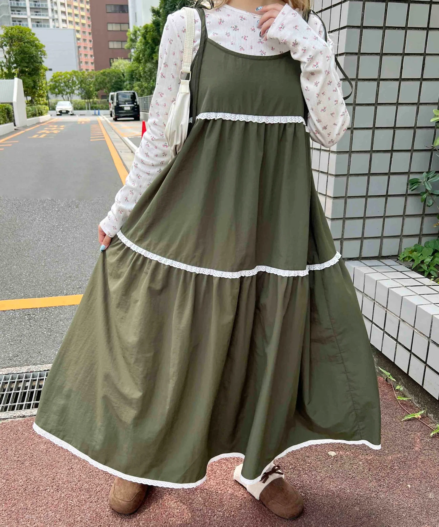 レースフリルロングワンピース - Image 11