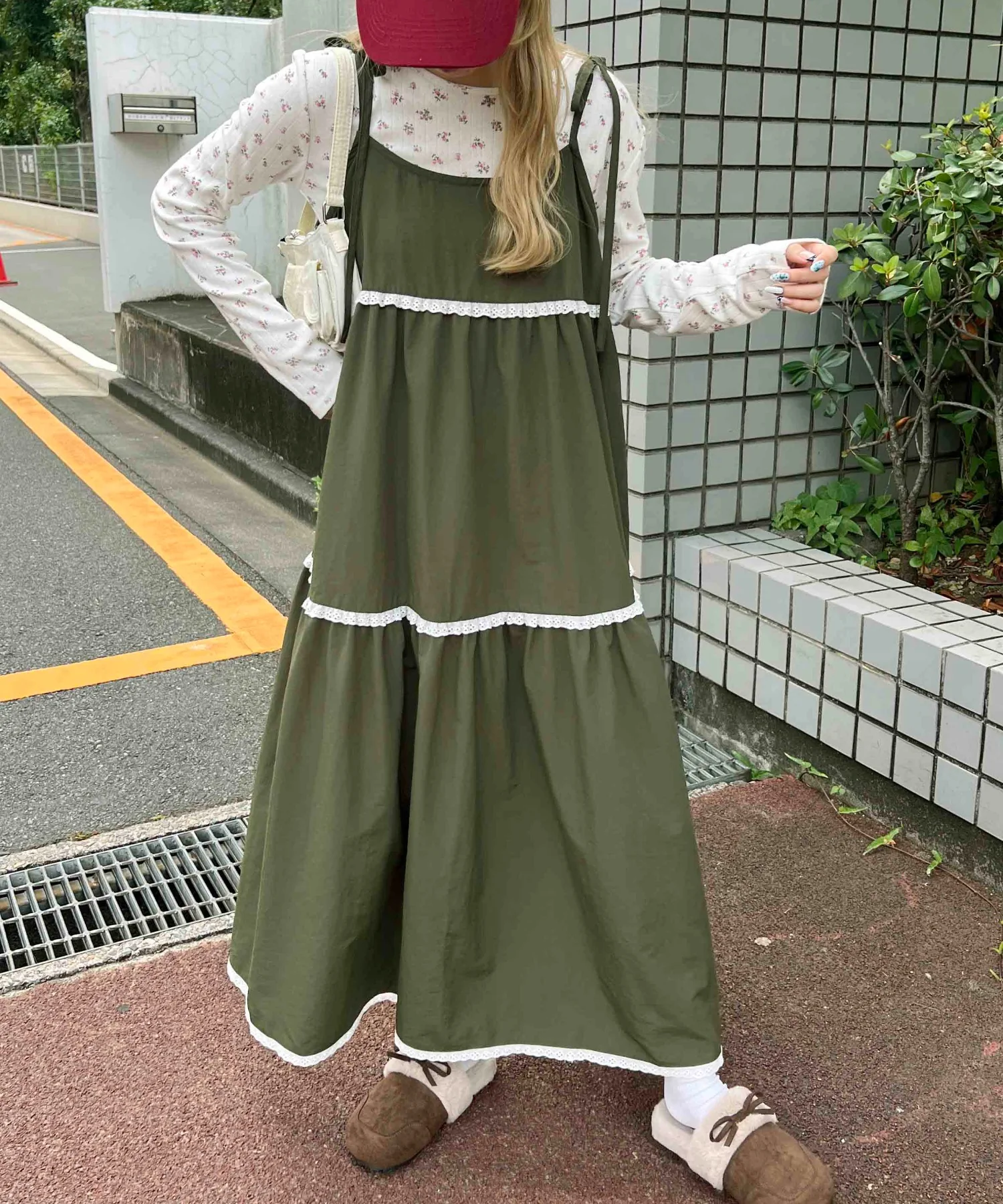 レースフリルロングワンピース - Image 13