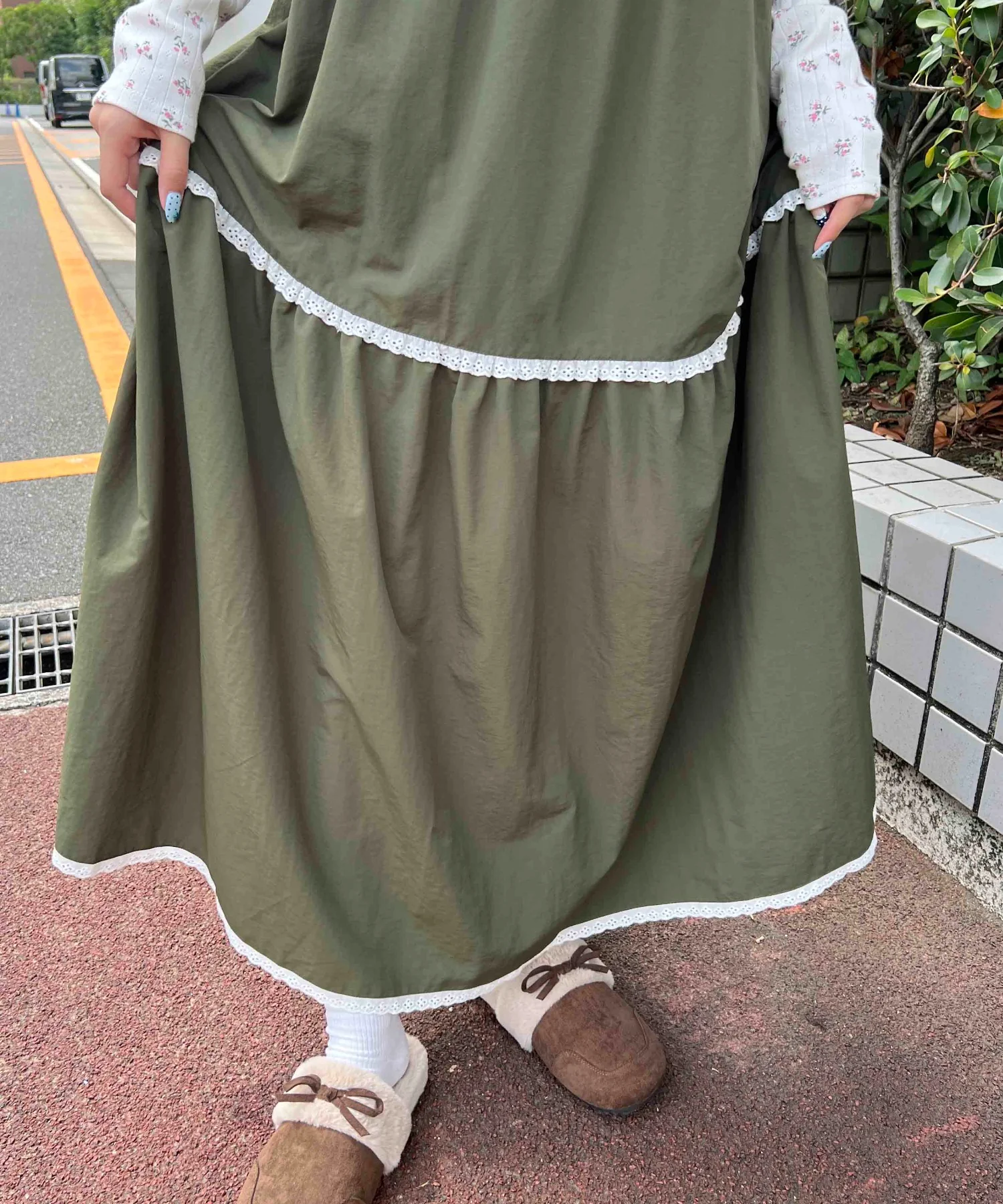 レースフリルロングワンピース - Image 15