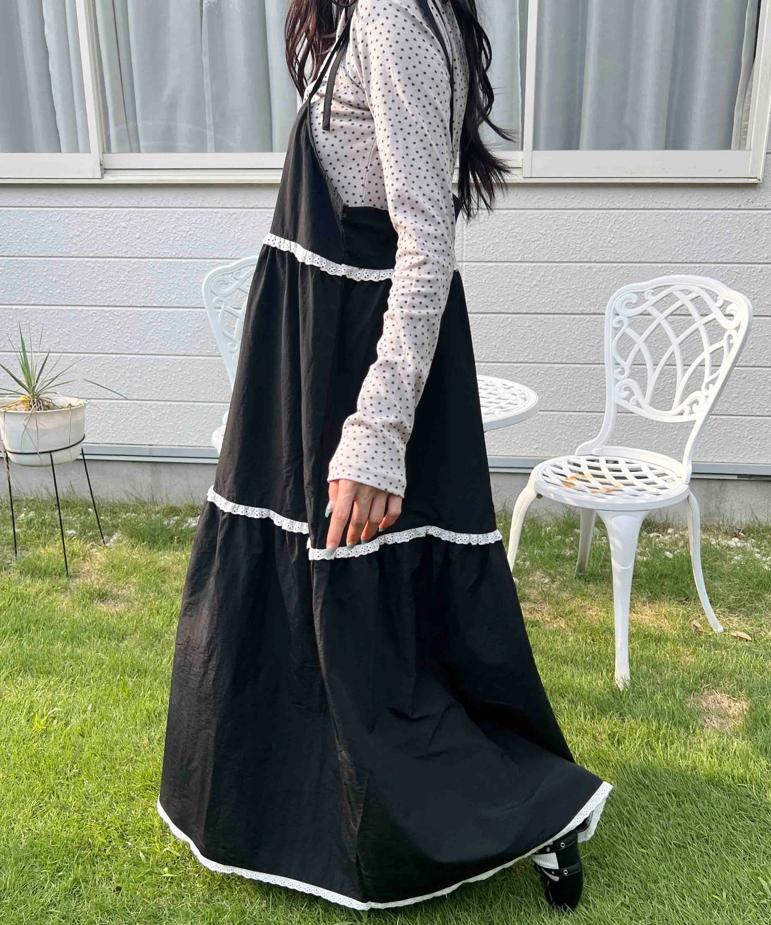 レースフリルロングワンピース - Image 20