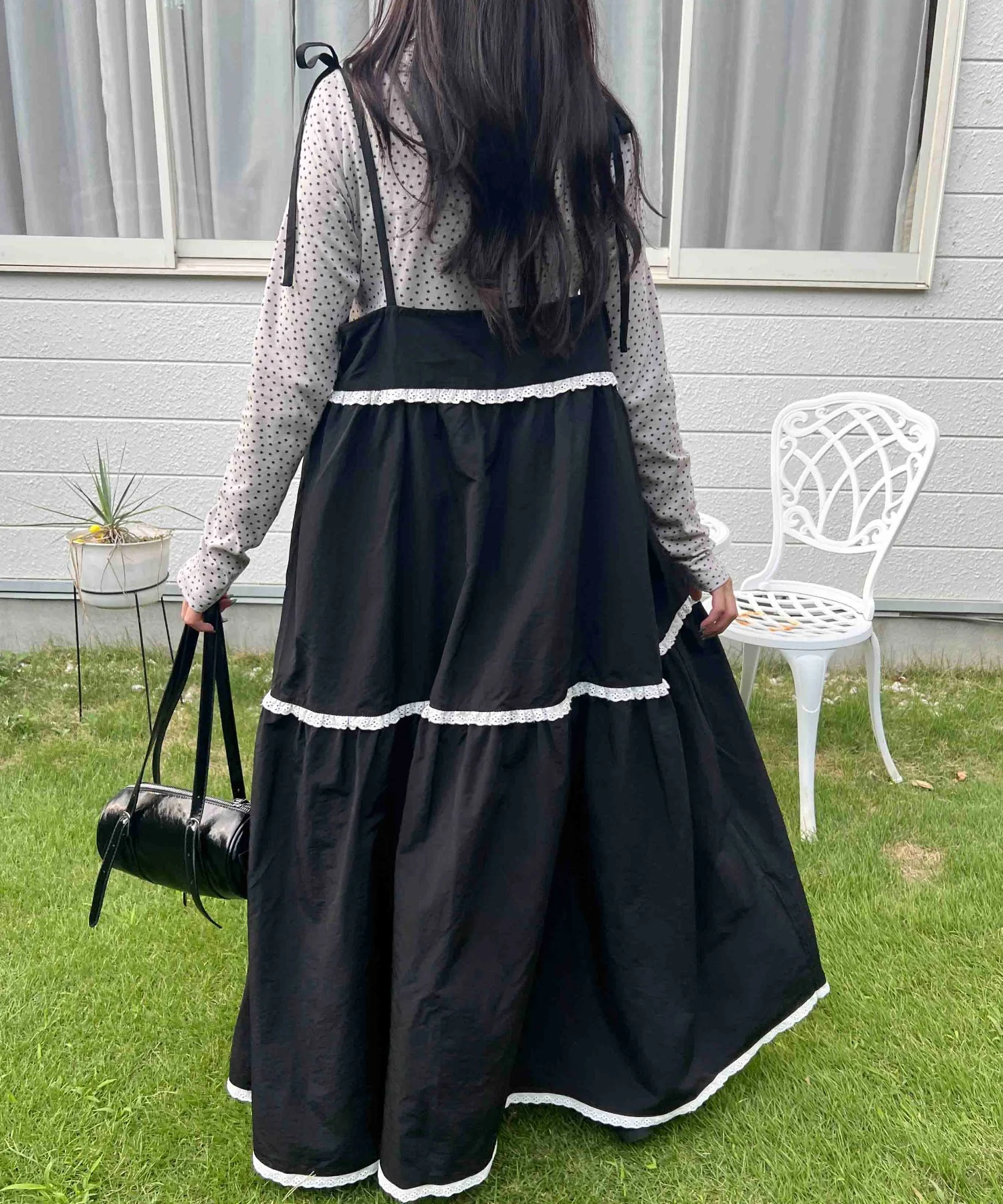 レースフリルロングワンピース - Image 22