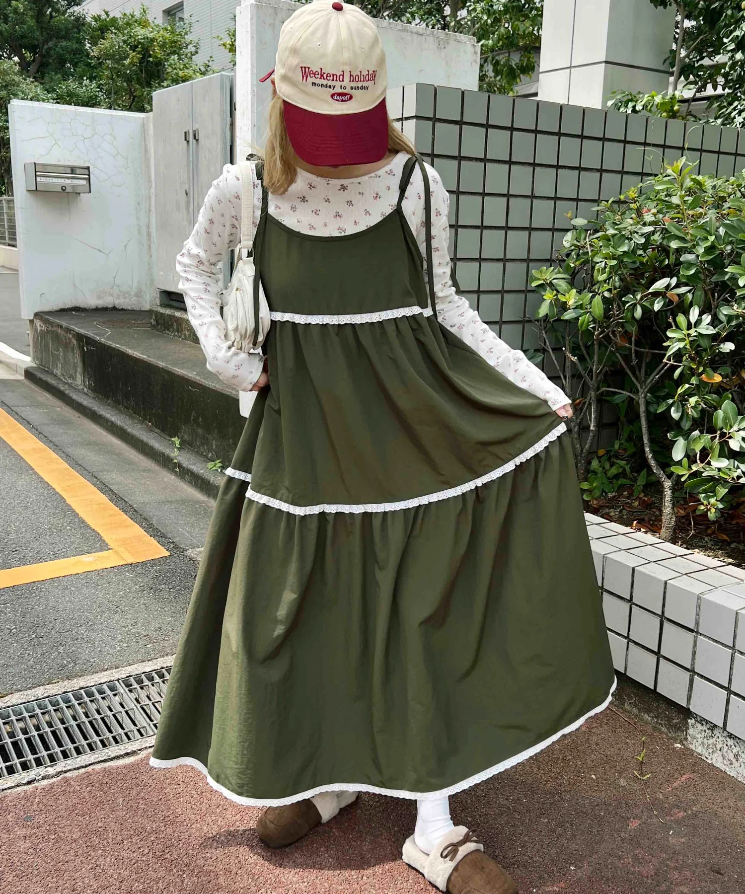 レースフリルロングワンピース - Image 3