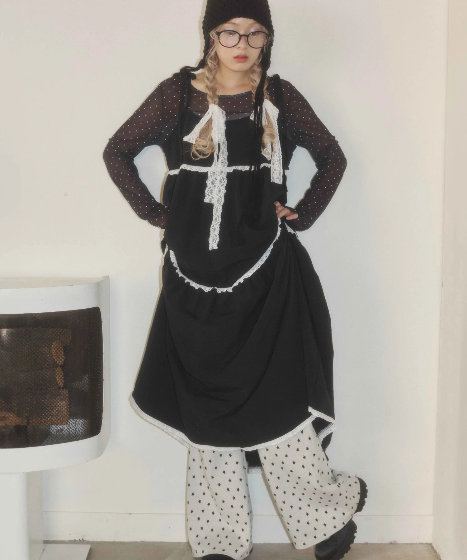 レースフリルロングワンピース - Image 6