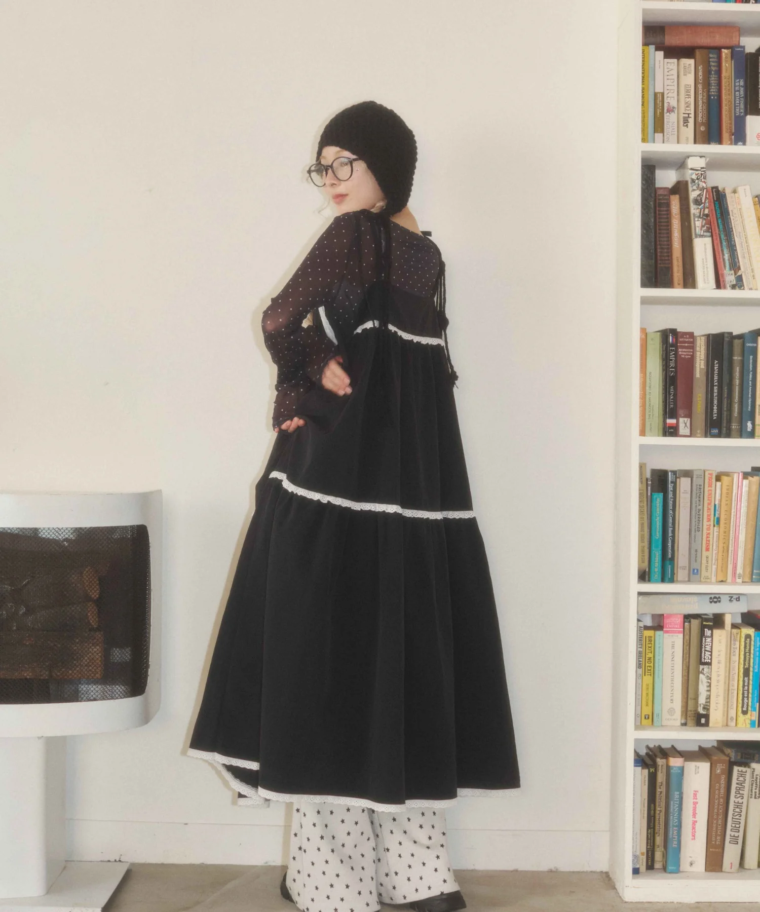 レースフリルロングワンピース - Image 8
