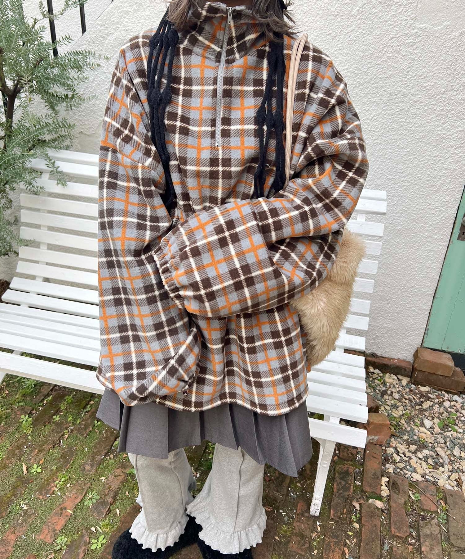 ハーフジップチェックフリースプルオーバー - Image 17