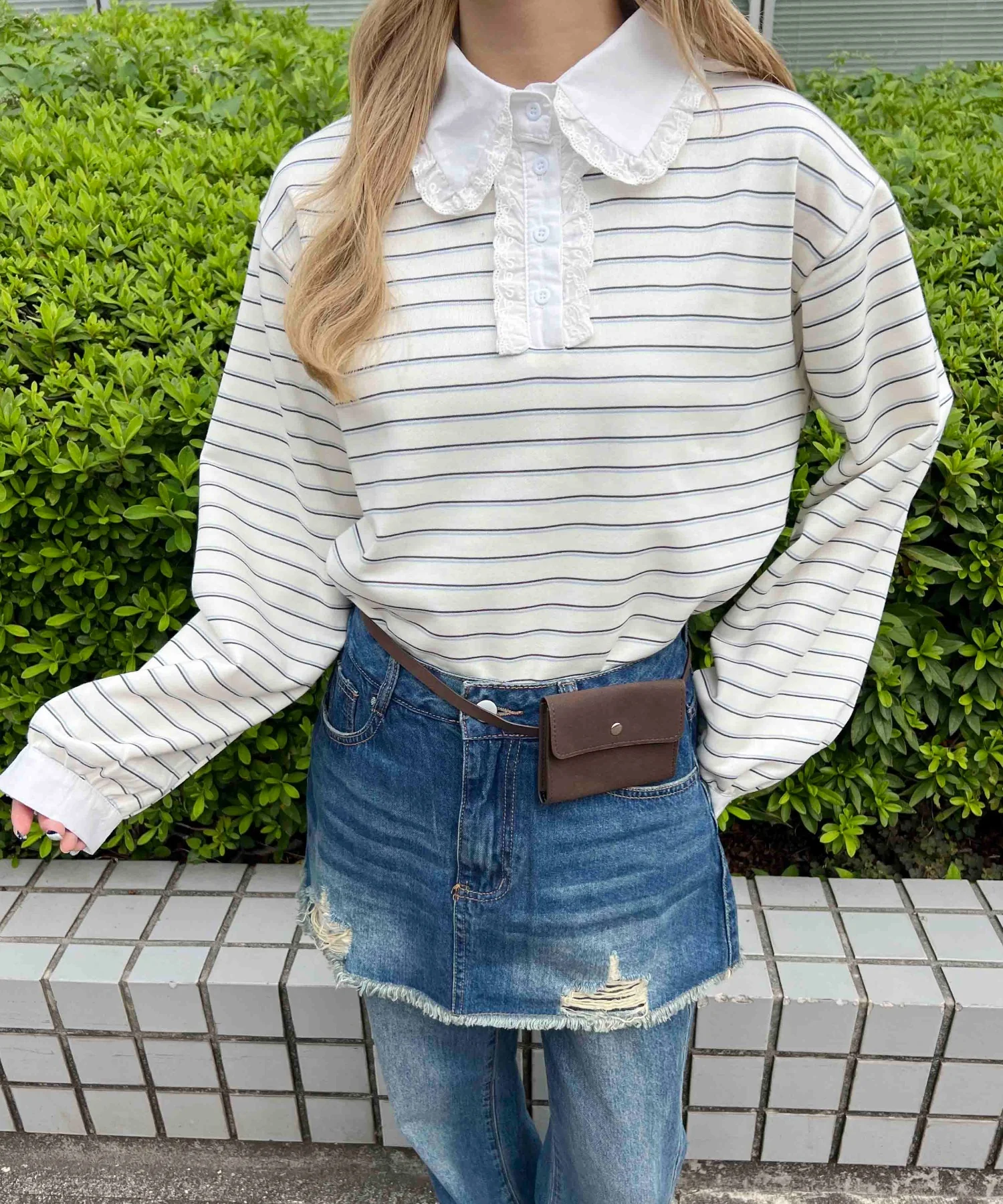 レースパイピングラガーシャツ - Image 2