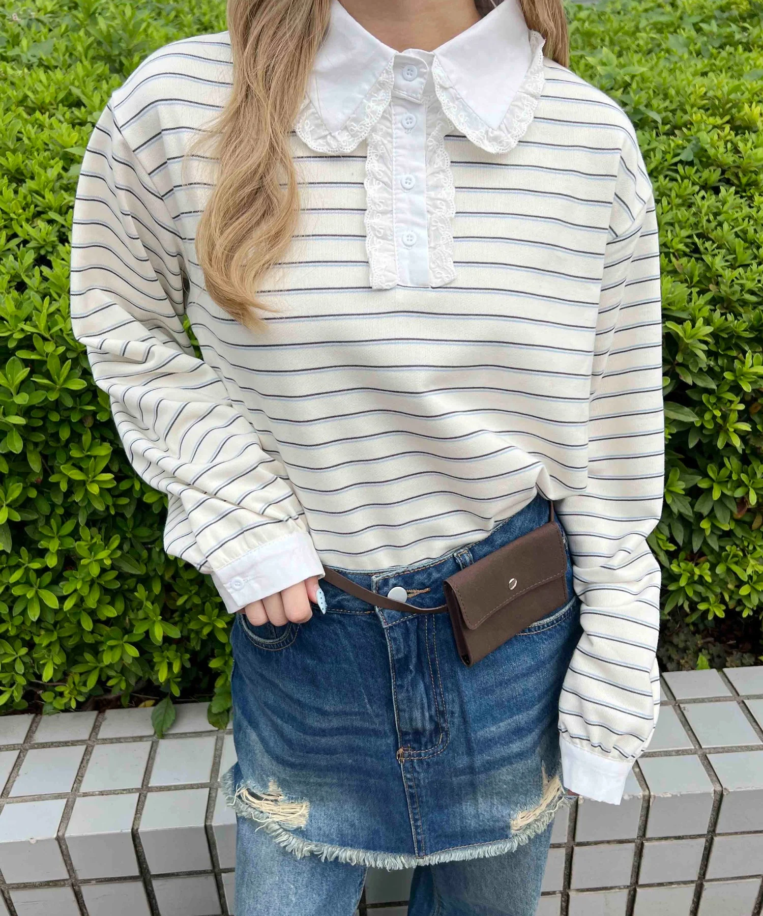 レースパイピングラガーシャツ - Image 4