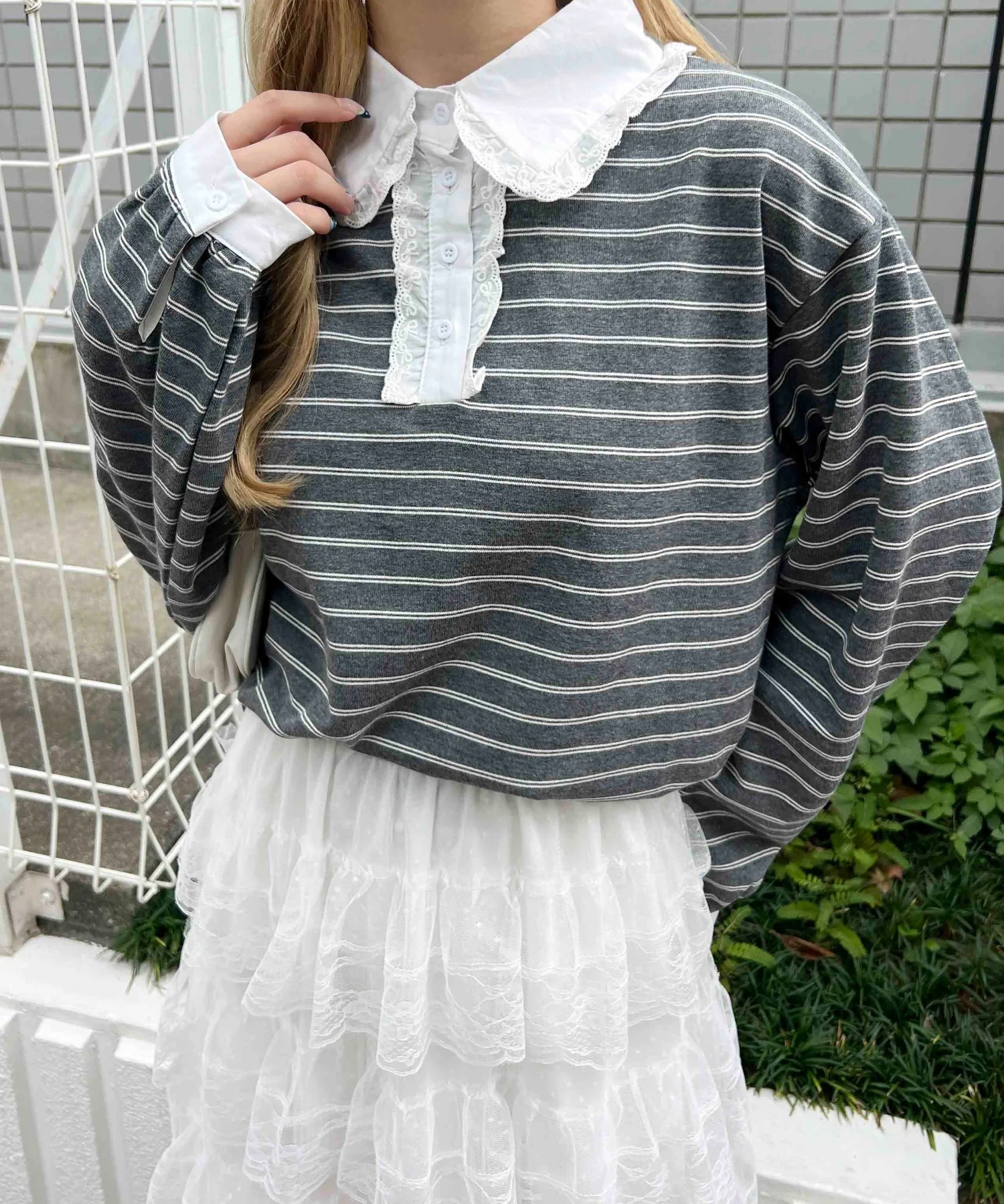 レースパイピングラガーシャツ - Image 8