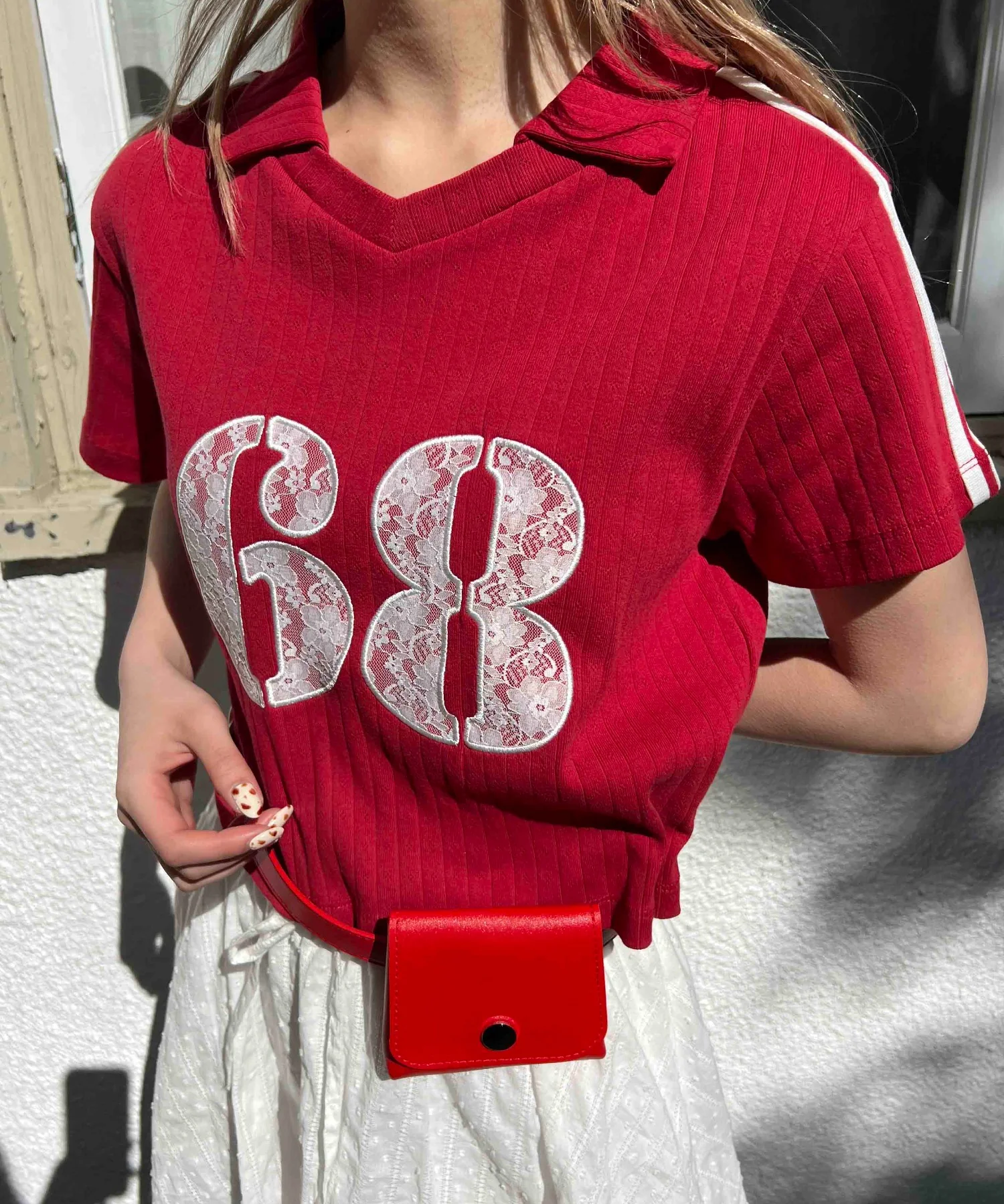 レースワッペンラインTシャツ - Image 10