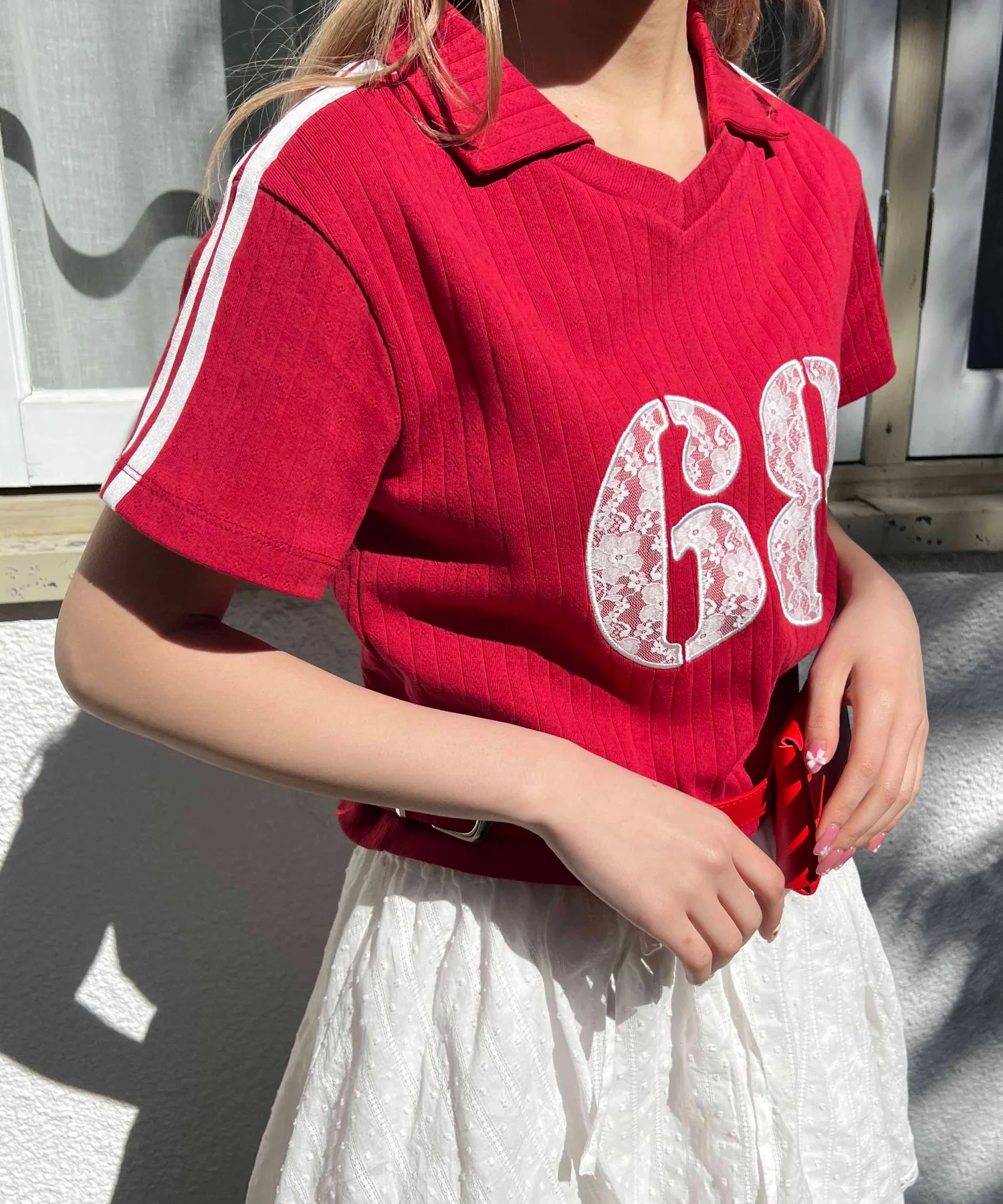 レースワッペンラインTシャツ - Image 11