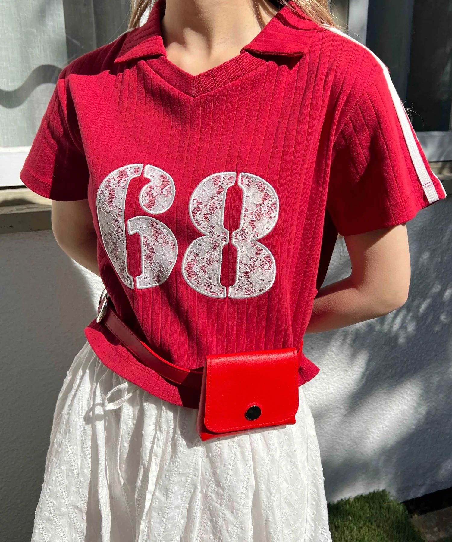レースワッペンラインTシャツ - Image 2