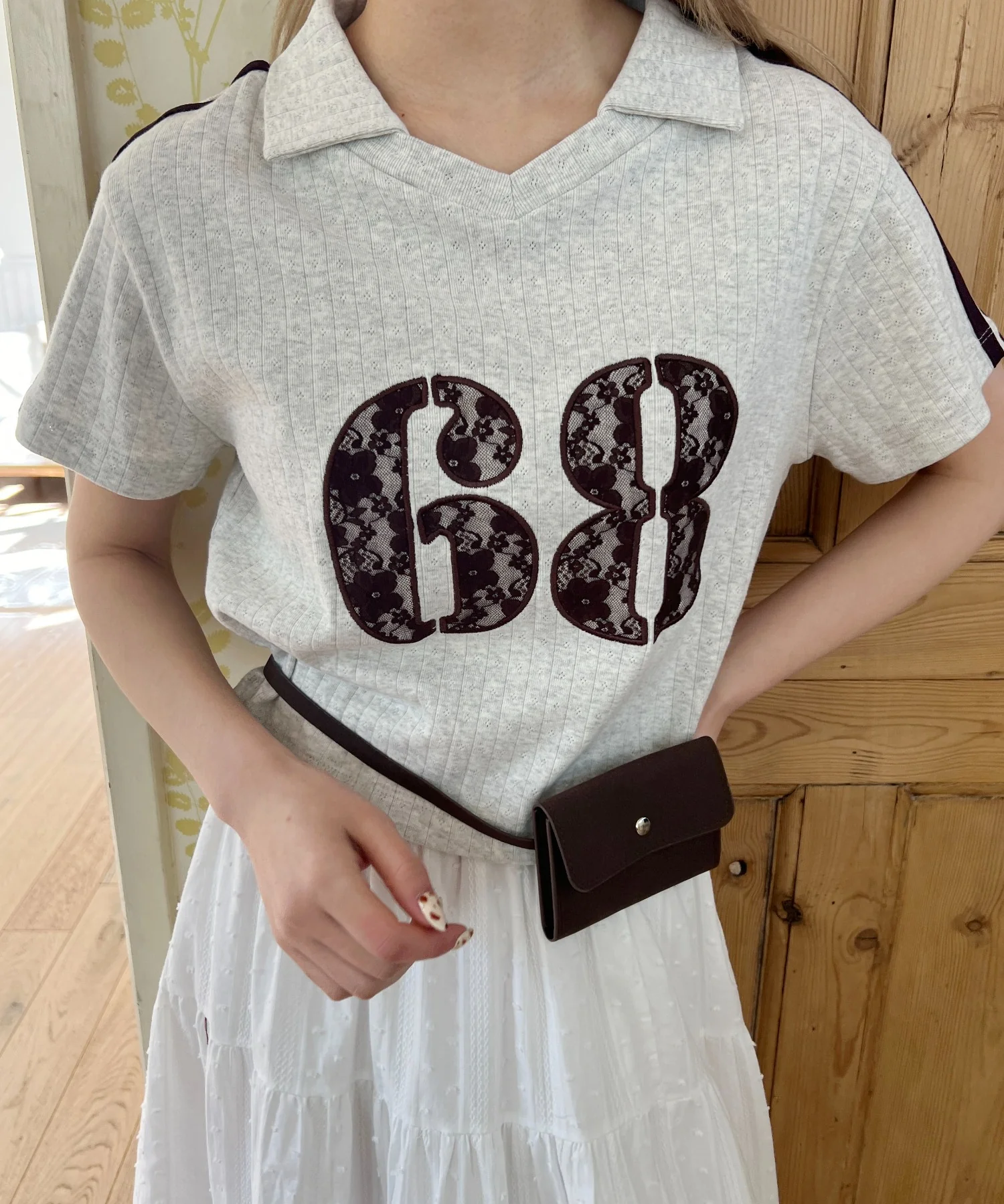 レースワッペンラインTシャツ - Image 20