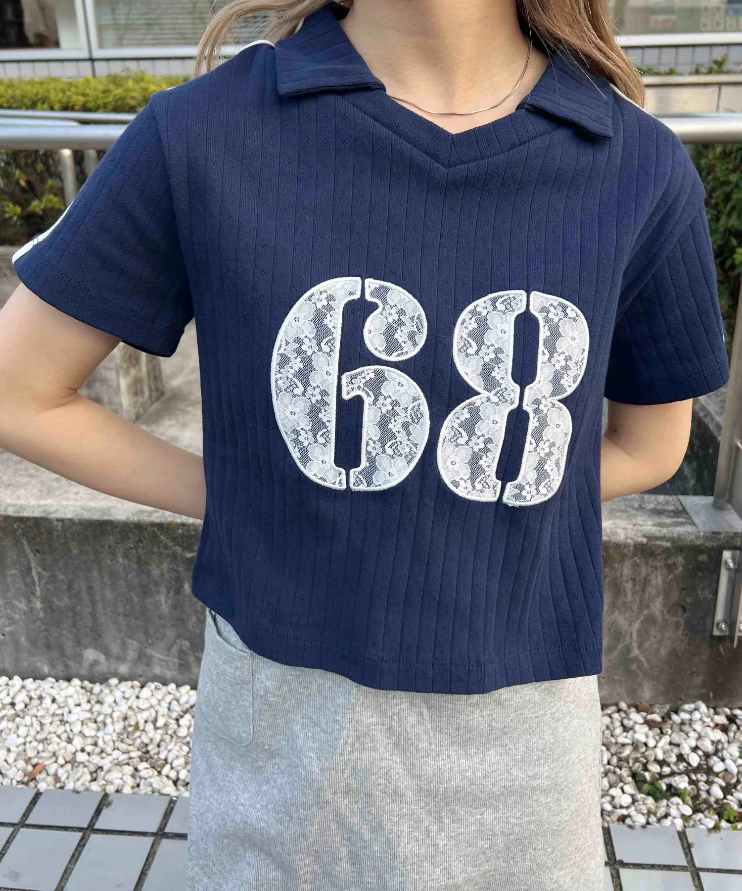 レースワッペンラインTシャツ - Image 6