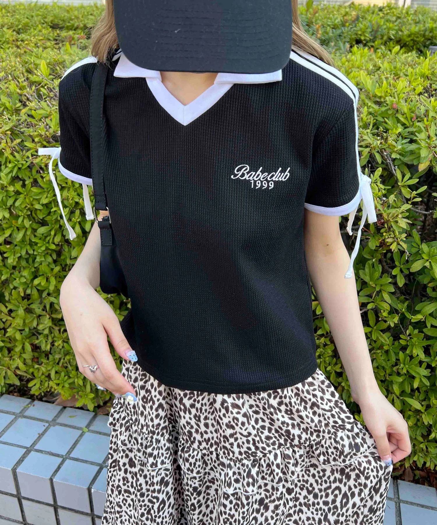 襟付きリボンワッフルTシャツ - Image 17