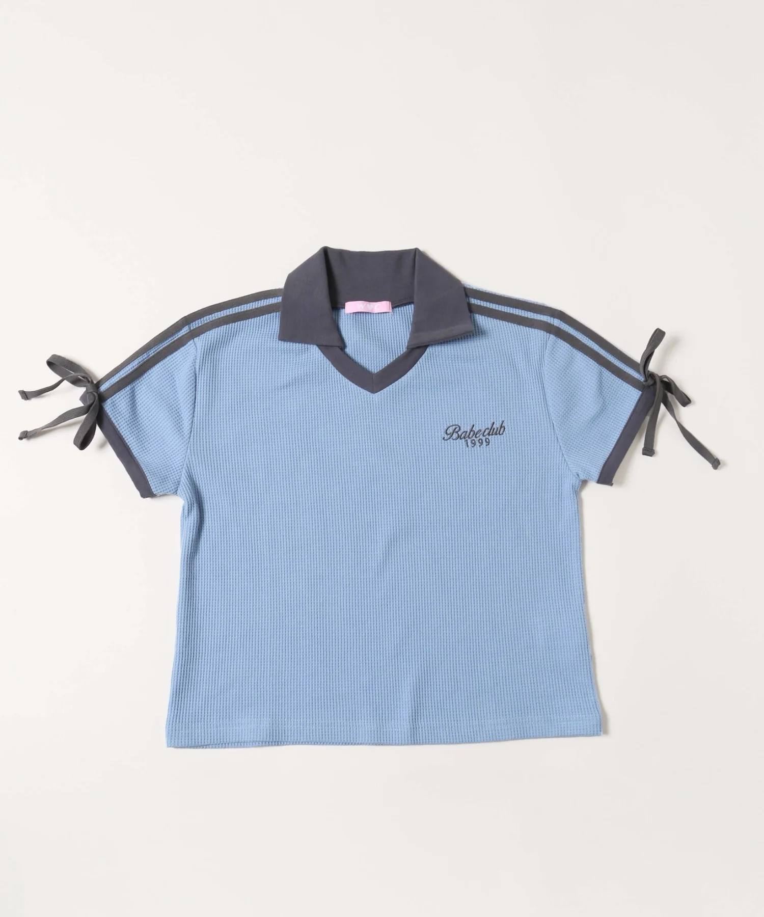 襟付きリボンワッフルTシャツ - Image 21