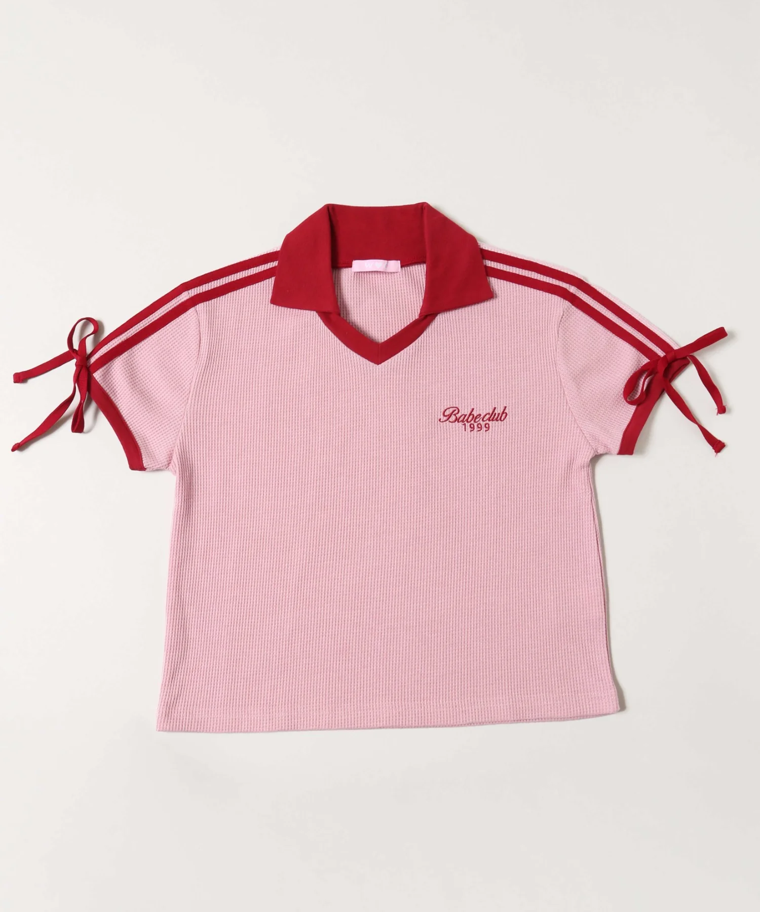 襟付きリボンワッフルTシャツ - Image 22