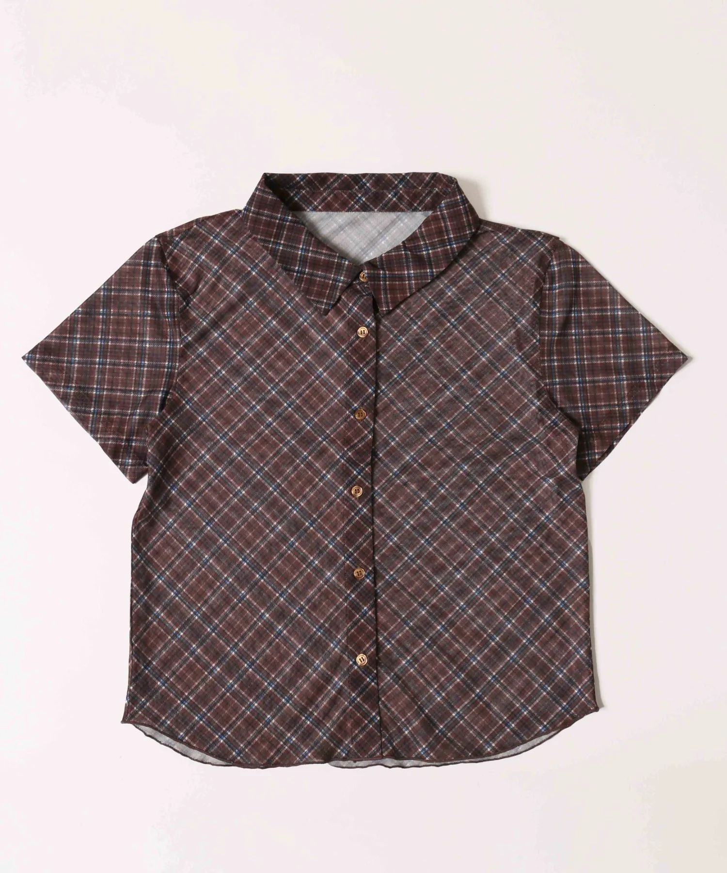 シアー半袖チェックシャツ - Image 18