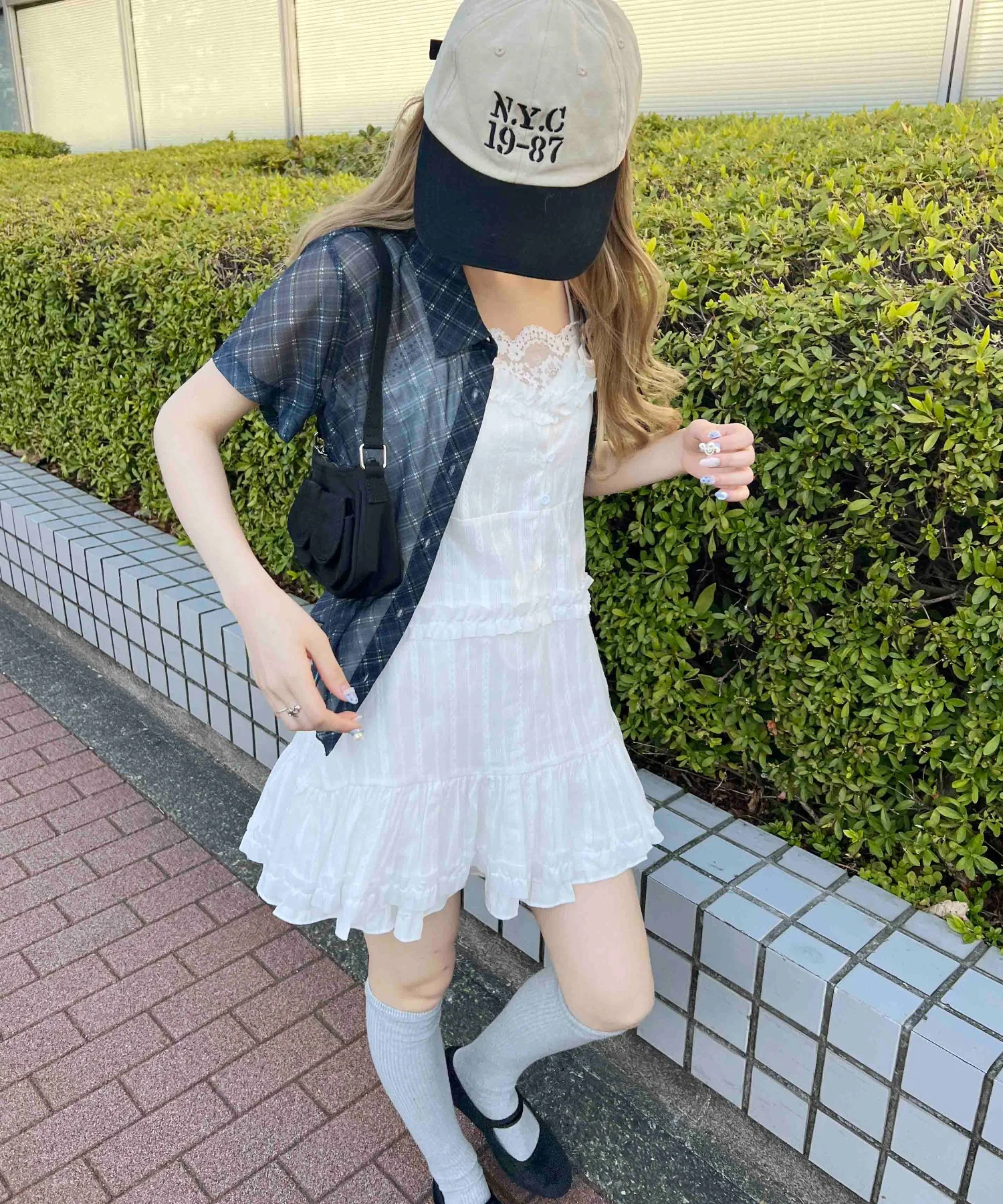 シアー半袖チェックシャツ - Image 7