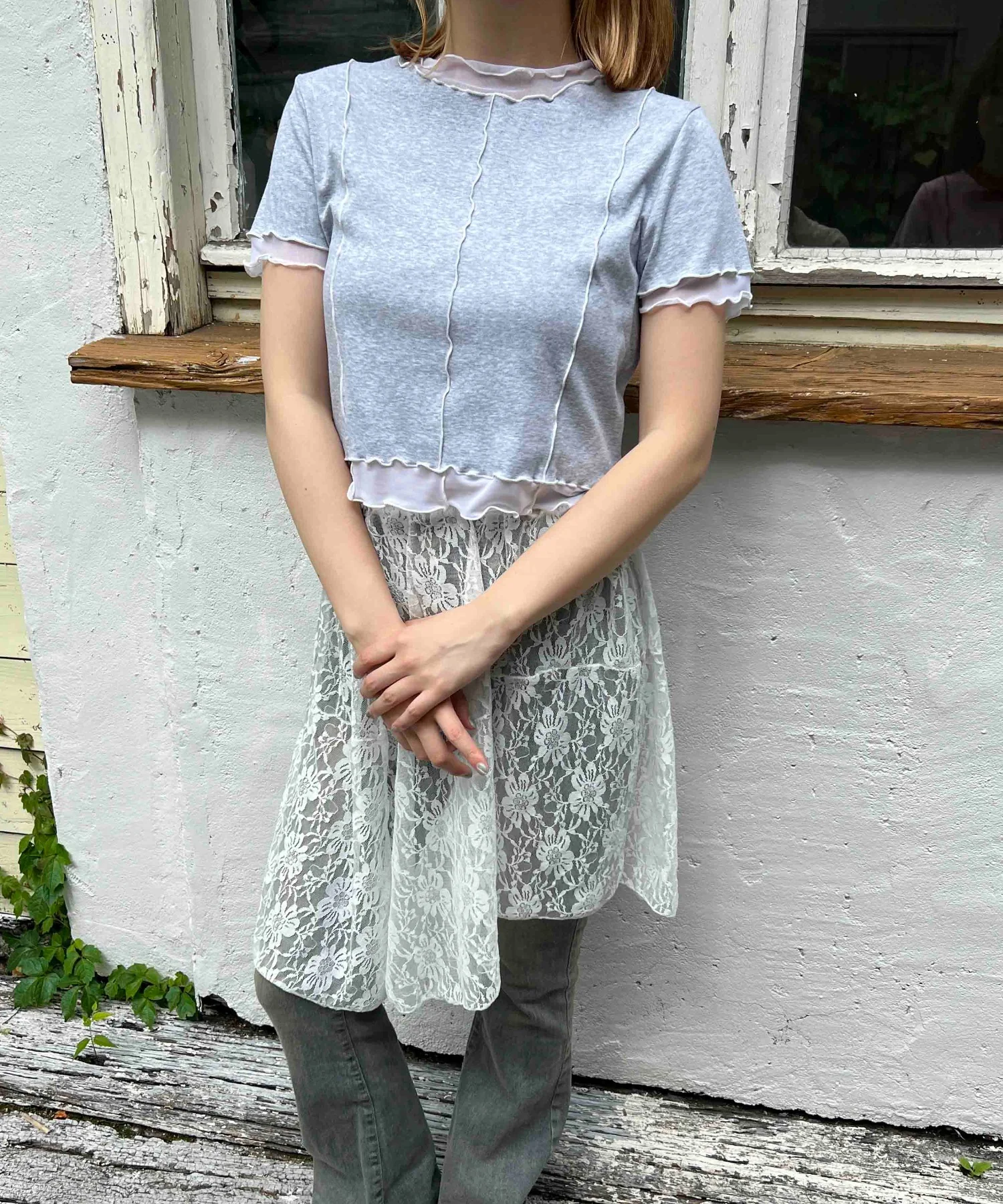 メッシュ切り替えメロウTシャツ - Image 13