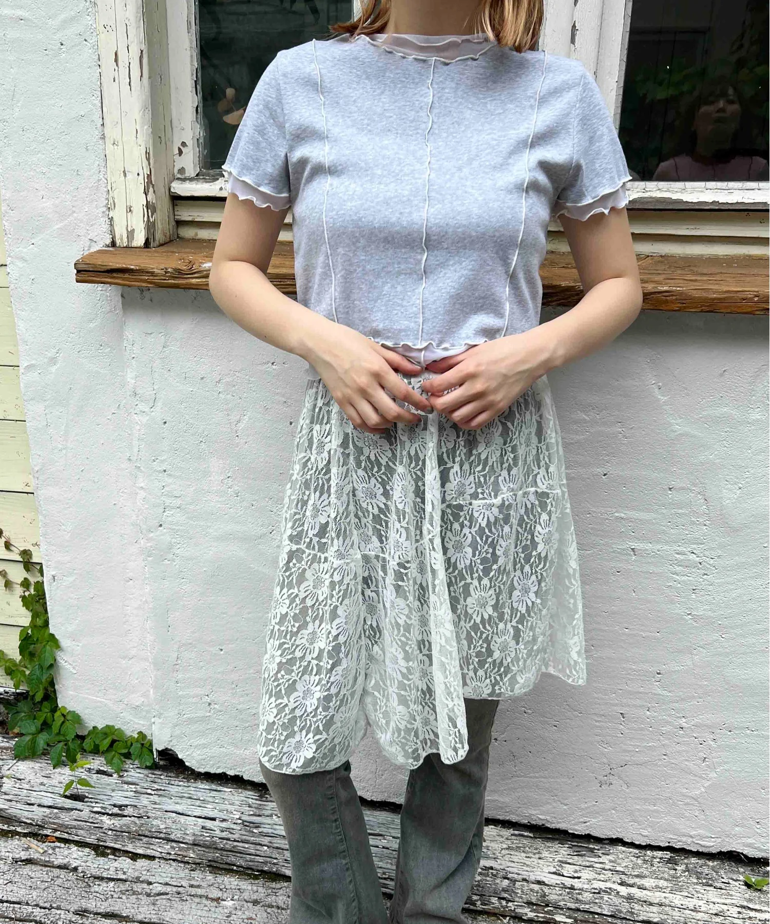 メッシュ切り替えメロウTシャツ - Image 16