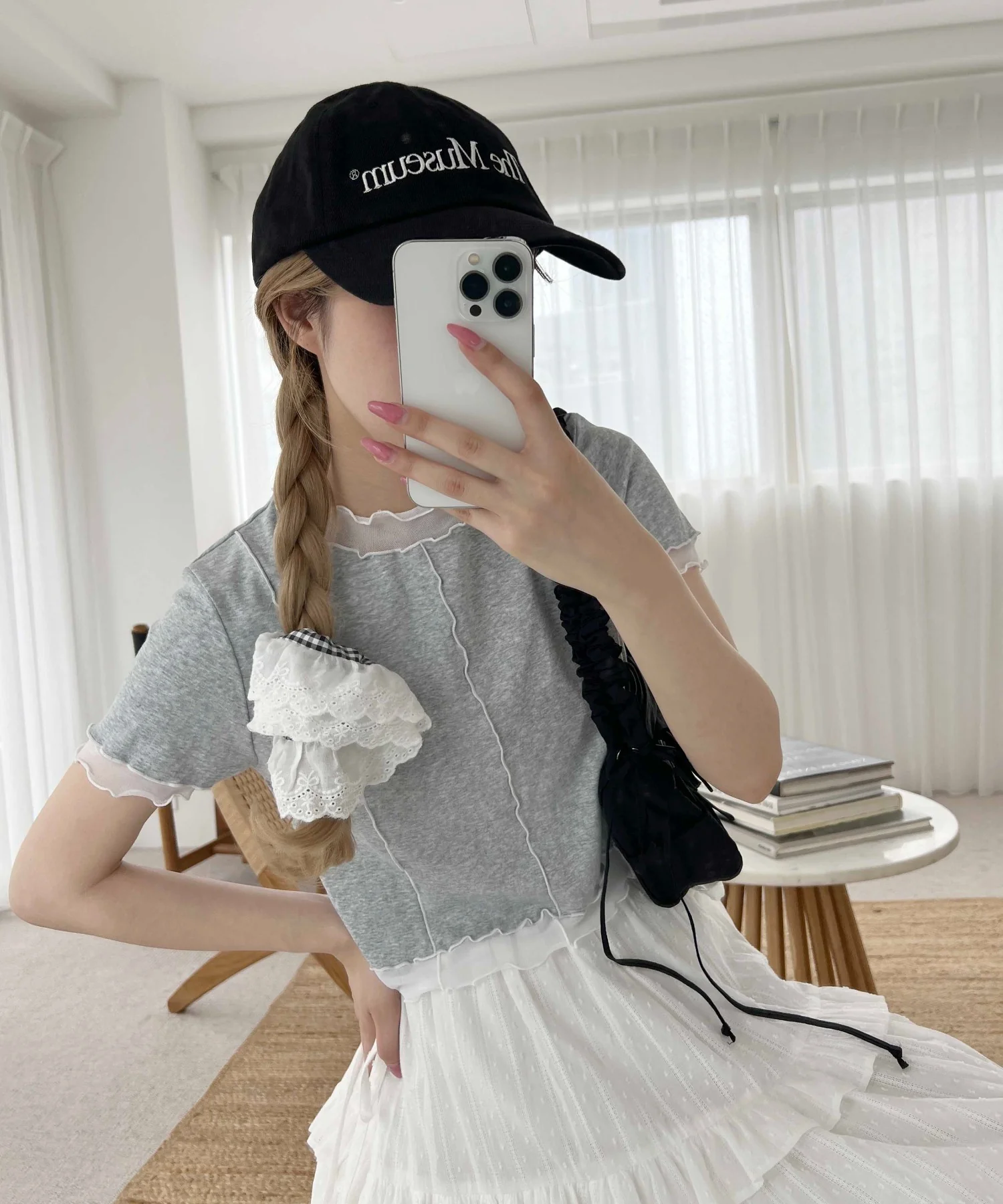 メッシュ切り替えメロウTシャツ - Image 6