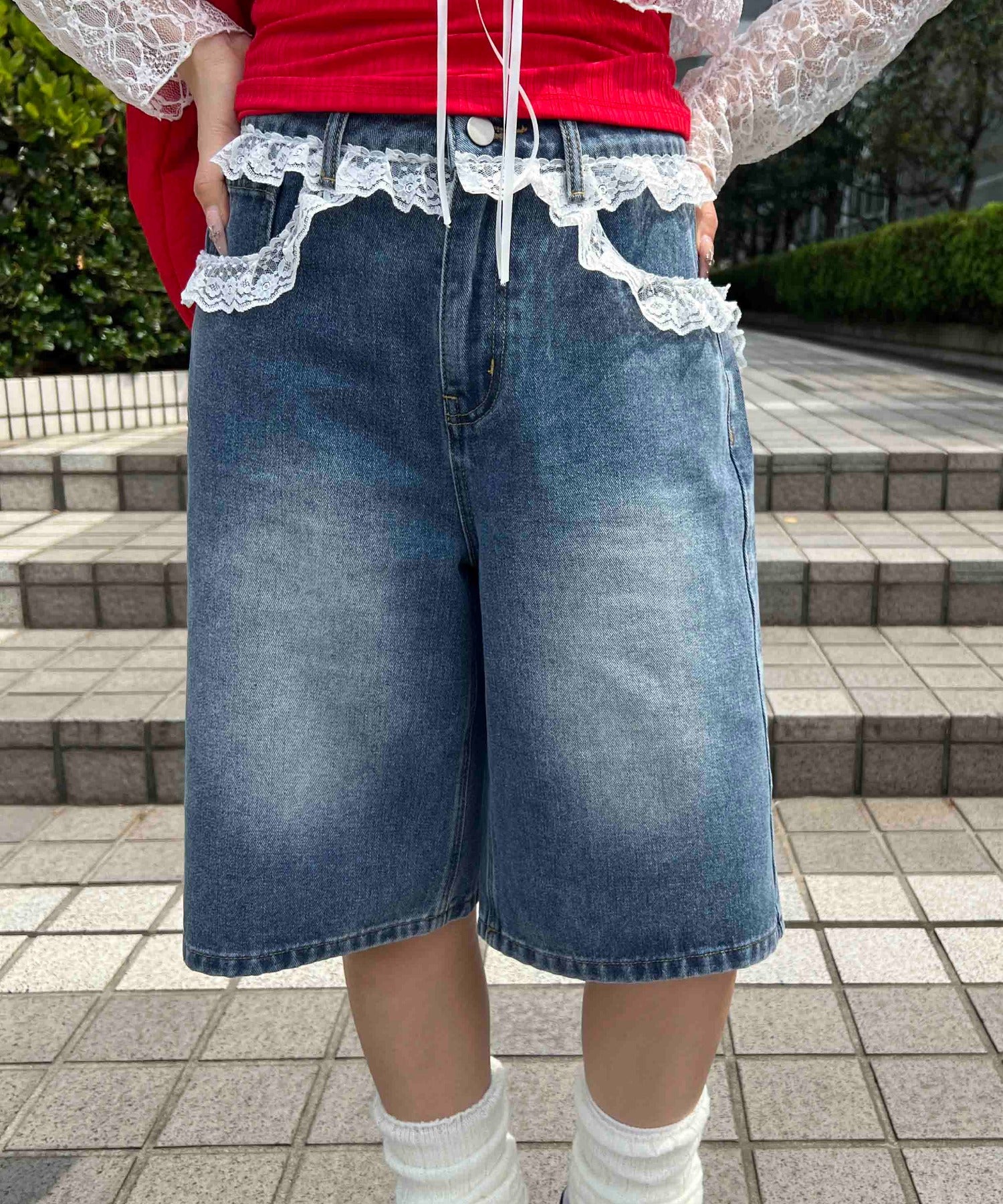 レースデザインハーフパンツ - Image 12