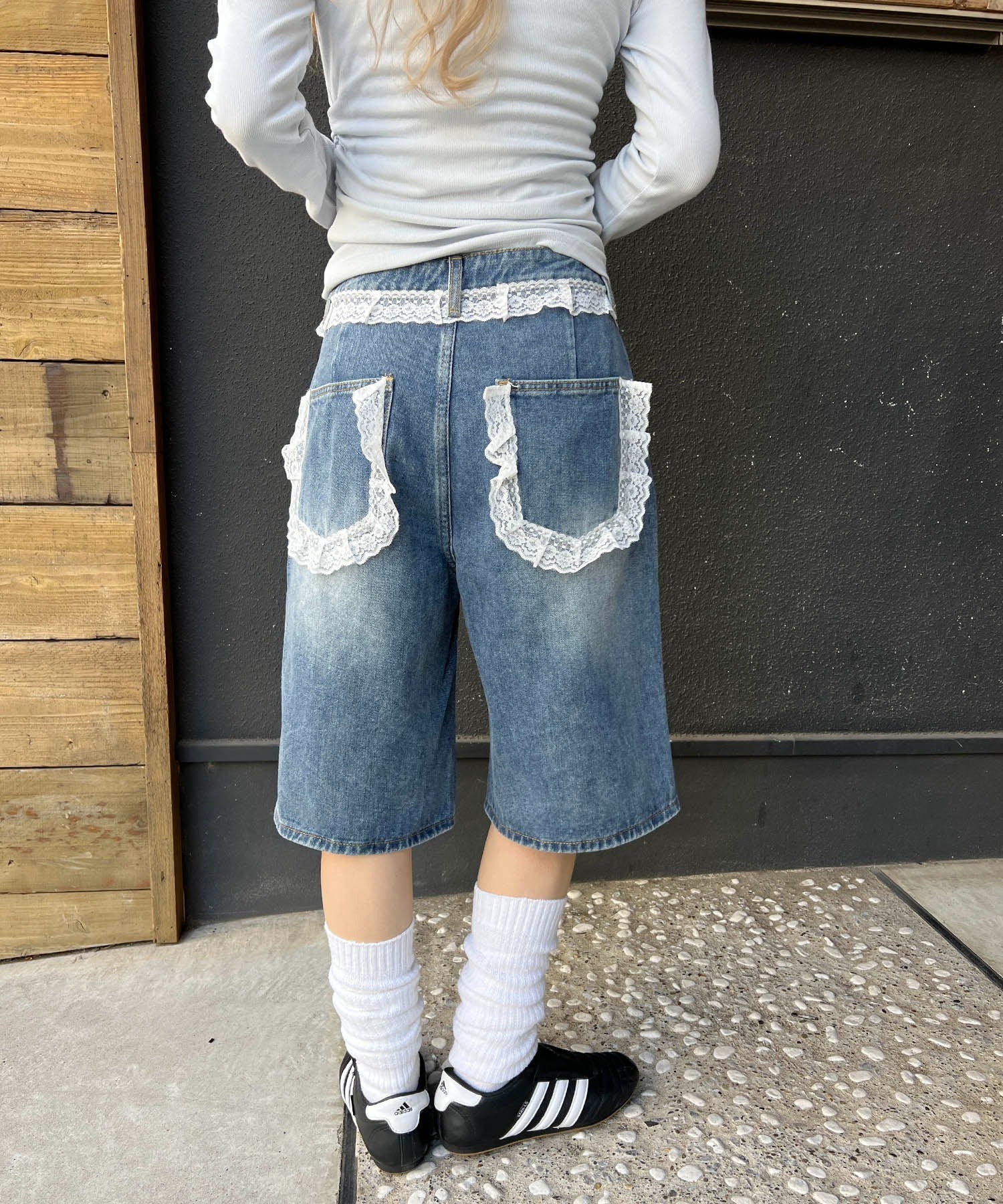 レースデザインハーフパンツ - Image 3