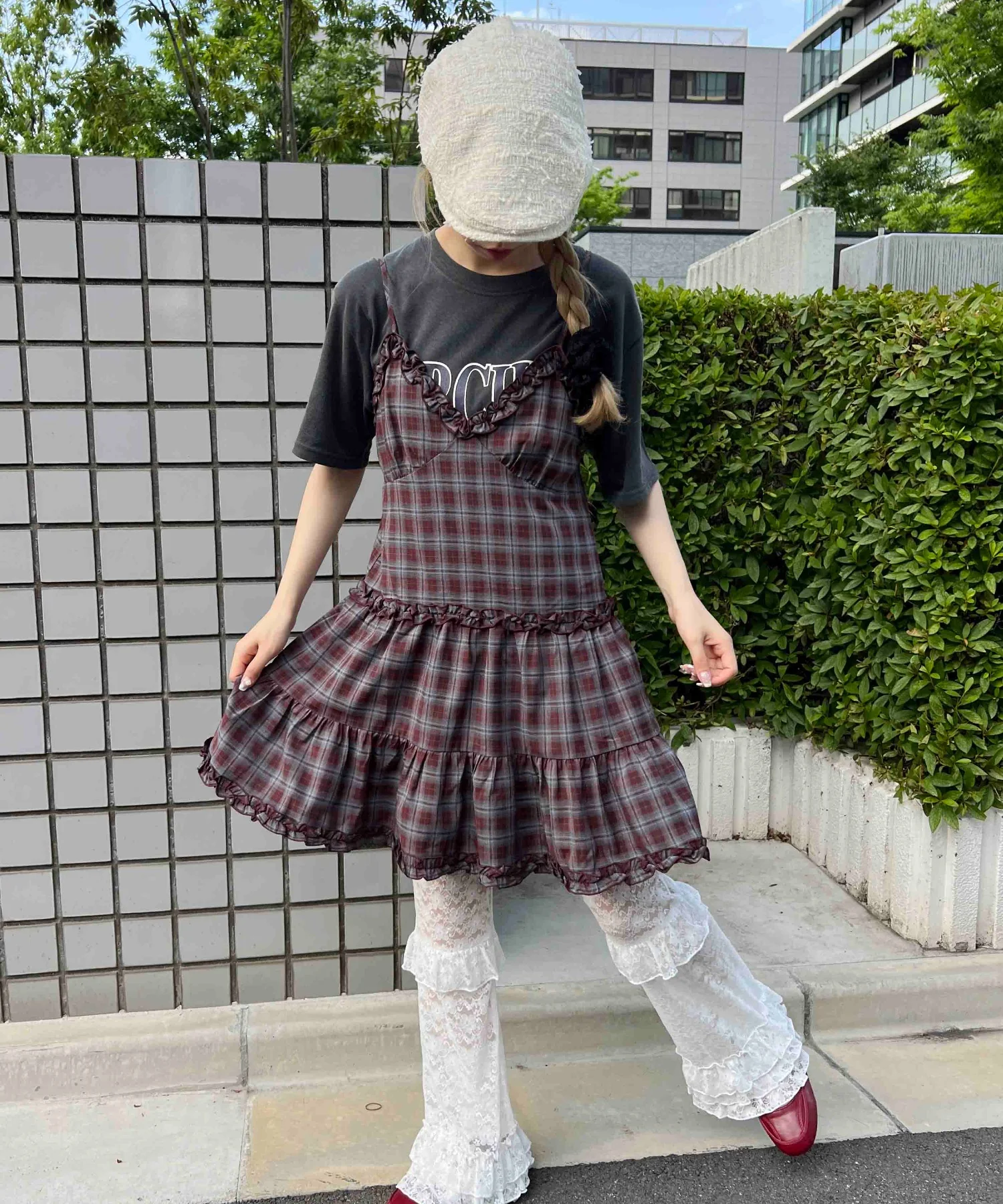 フリルキリカエチェックキャミワンピース - Image 12