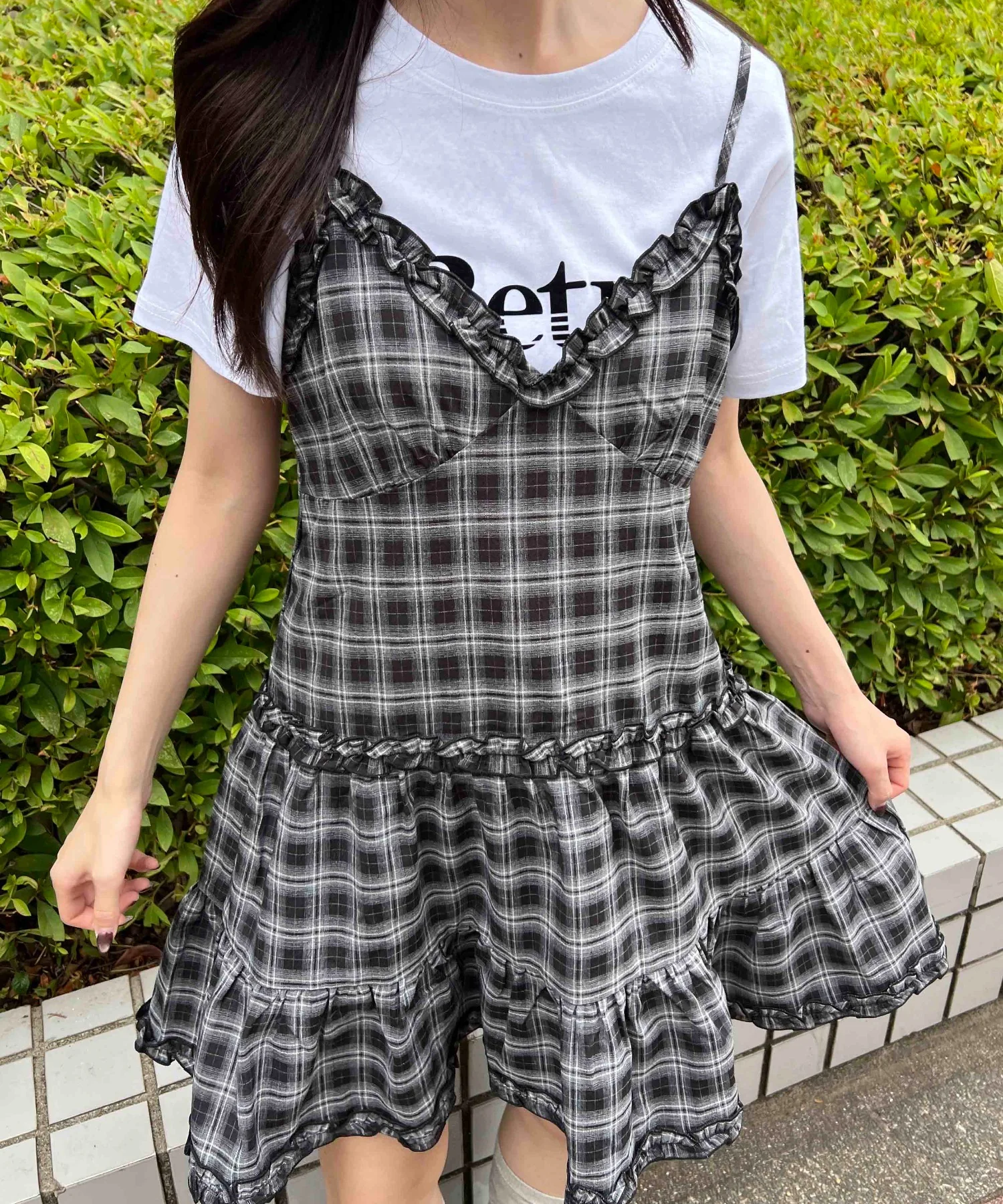 フリルキリカエチェックキャミワンピース - Image 15