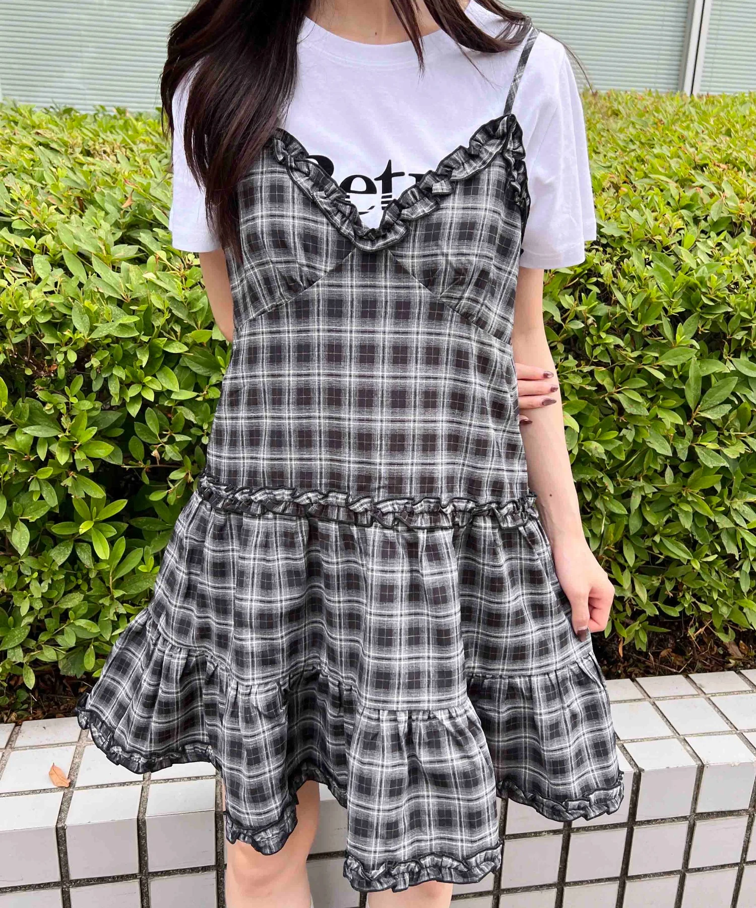 フリルキリカエチェックキャミワンピース - Image 17