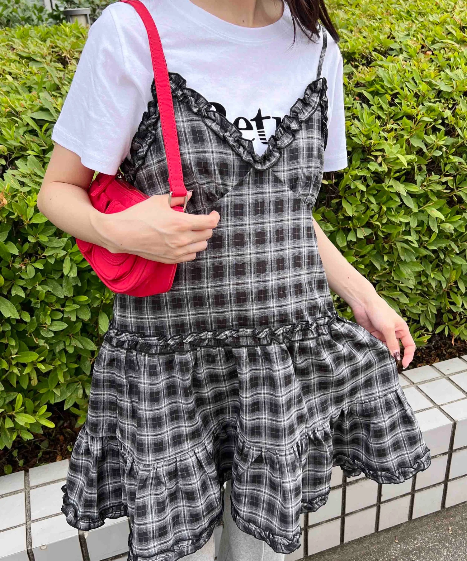 フリルキリカエチェックキャミワンピース - Image 3
