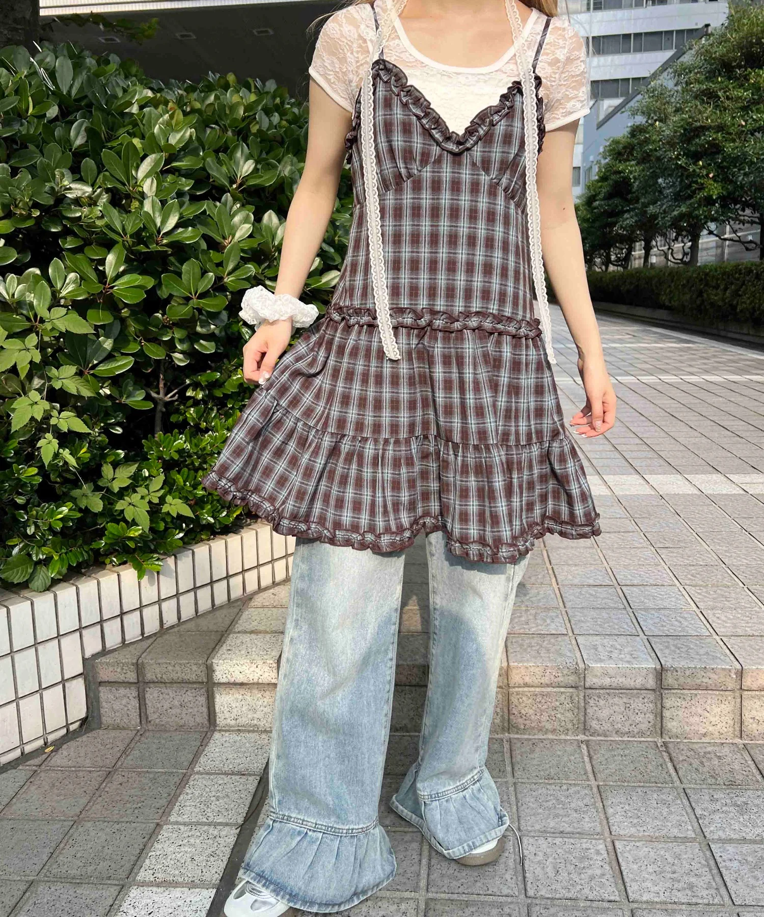 フリルキリカエチェックキャミワンピース - Image 7