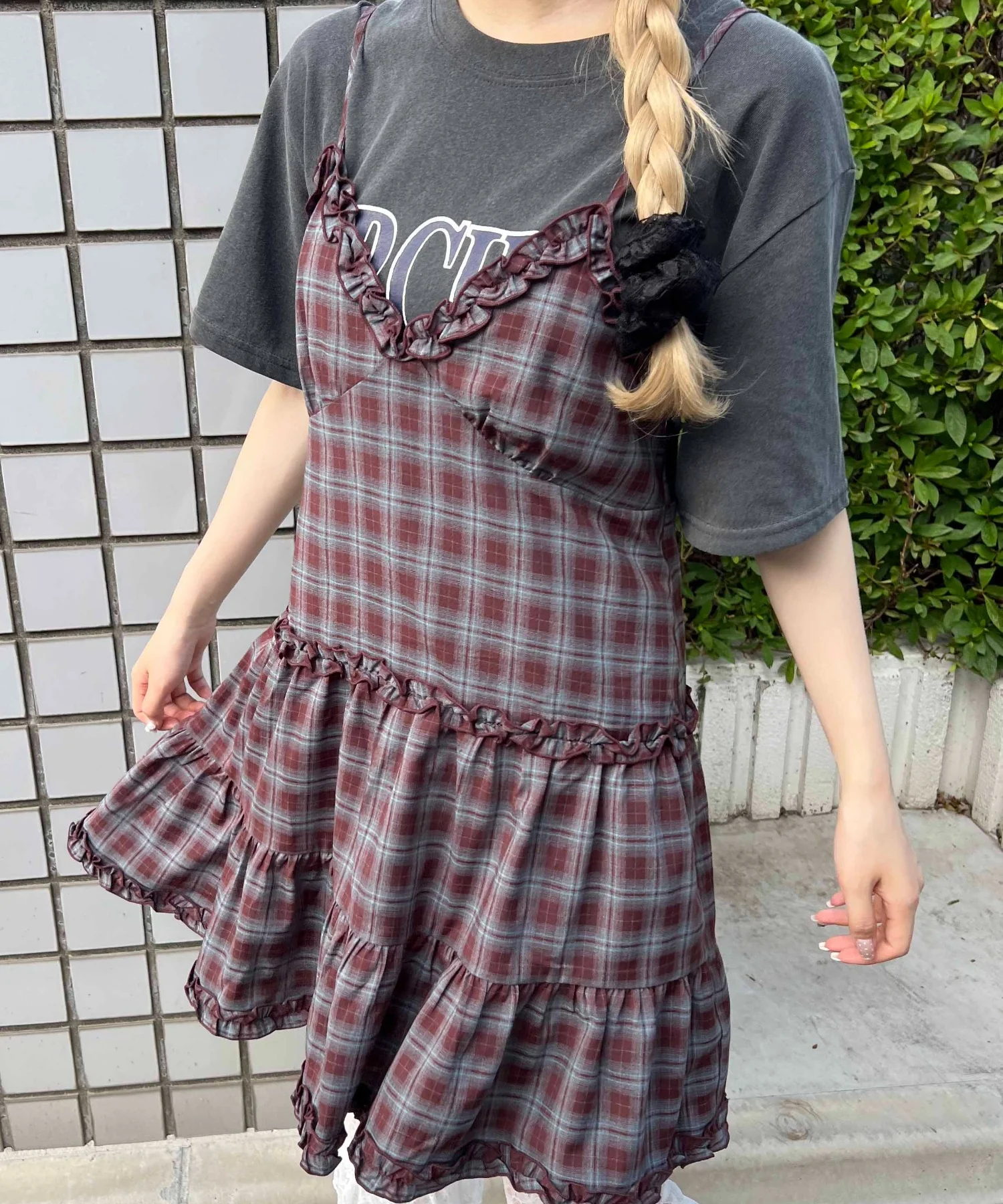 フリルキリカエチェックキャミワンピース - Image 9