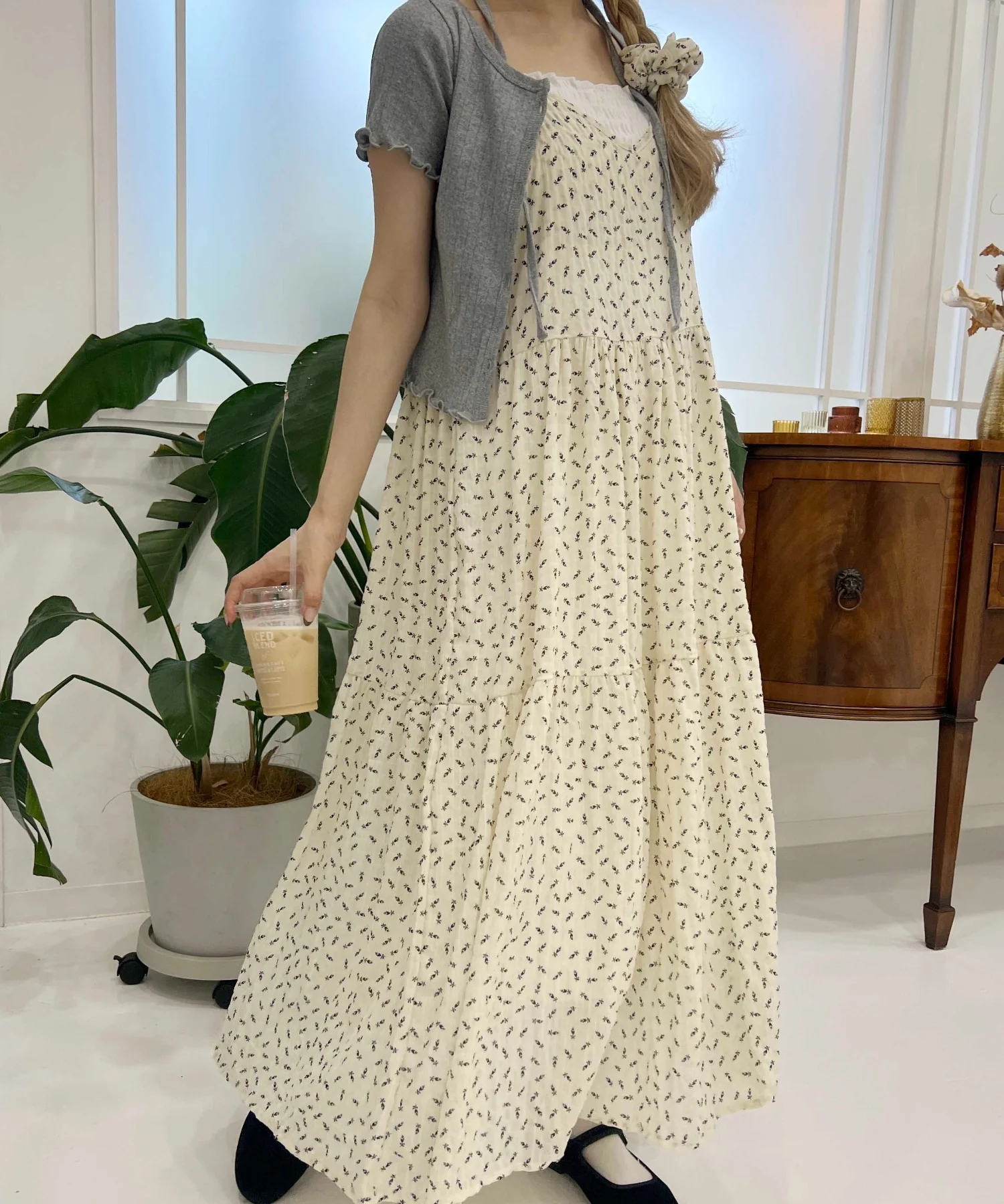 シュシュセットフラワーロングキャミワンピース - Image 15