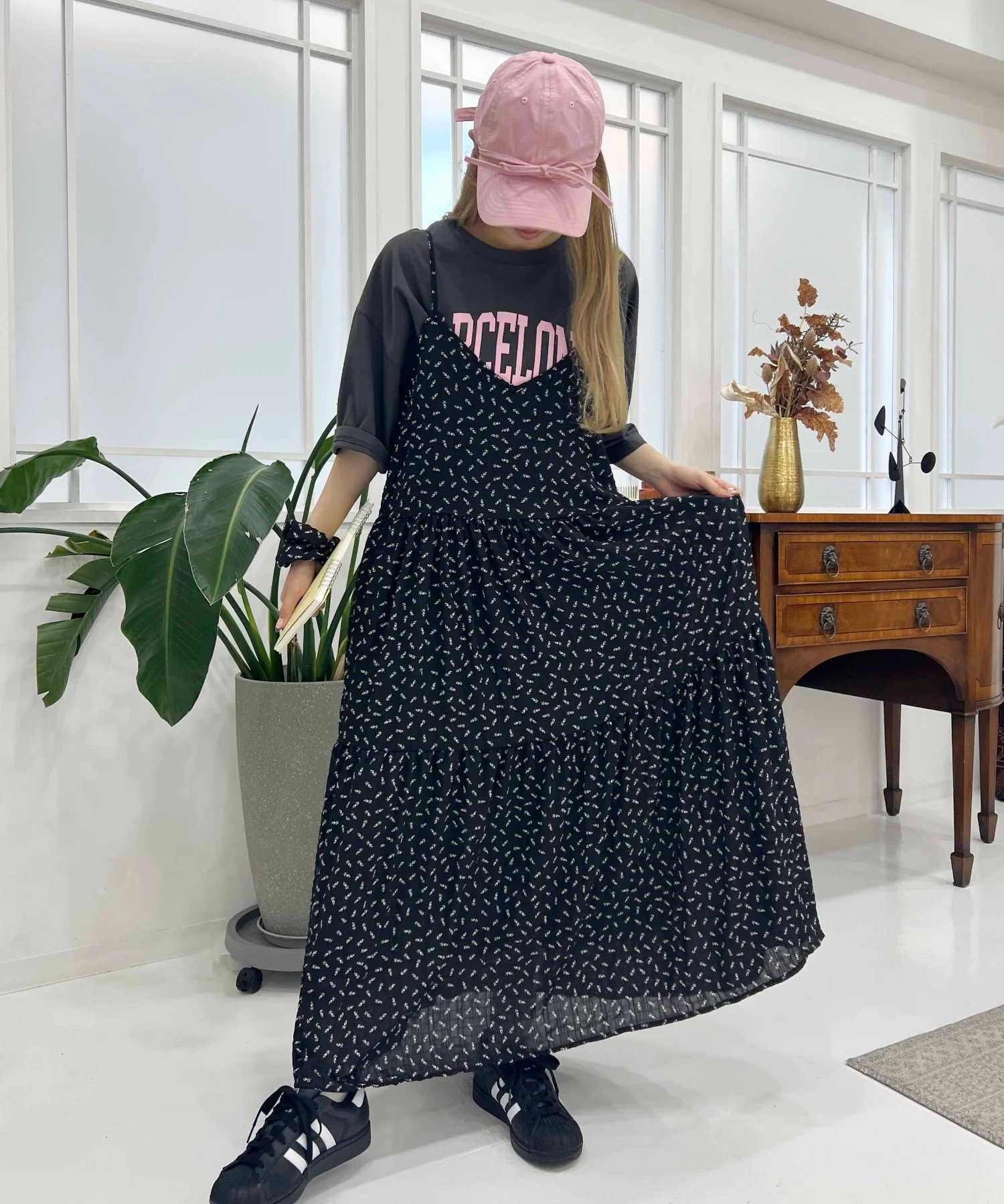 シュシュセットフラワーロングキャミワンピース - Image 18