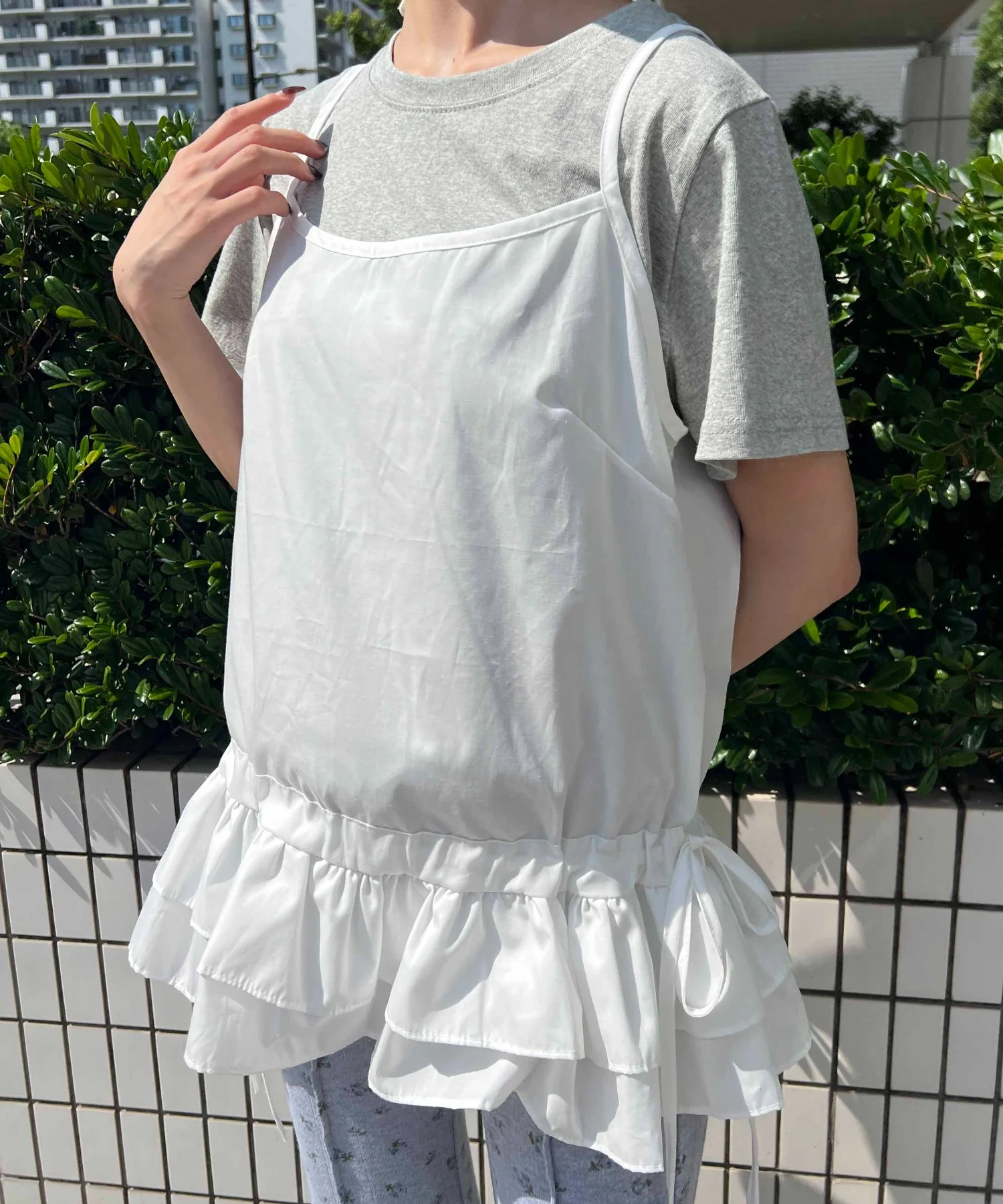 サイドリボンチェックキャミチュニック - Image 11