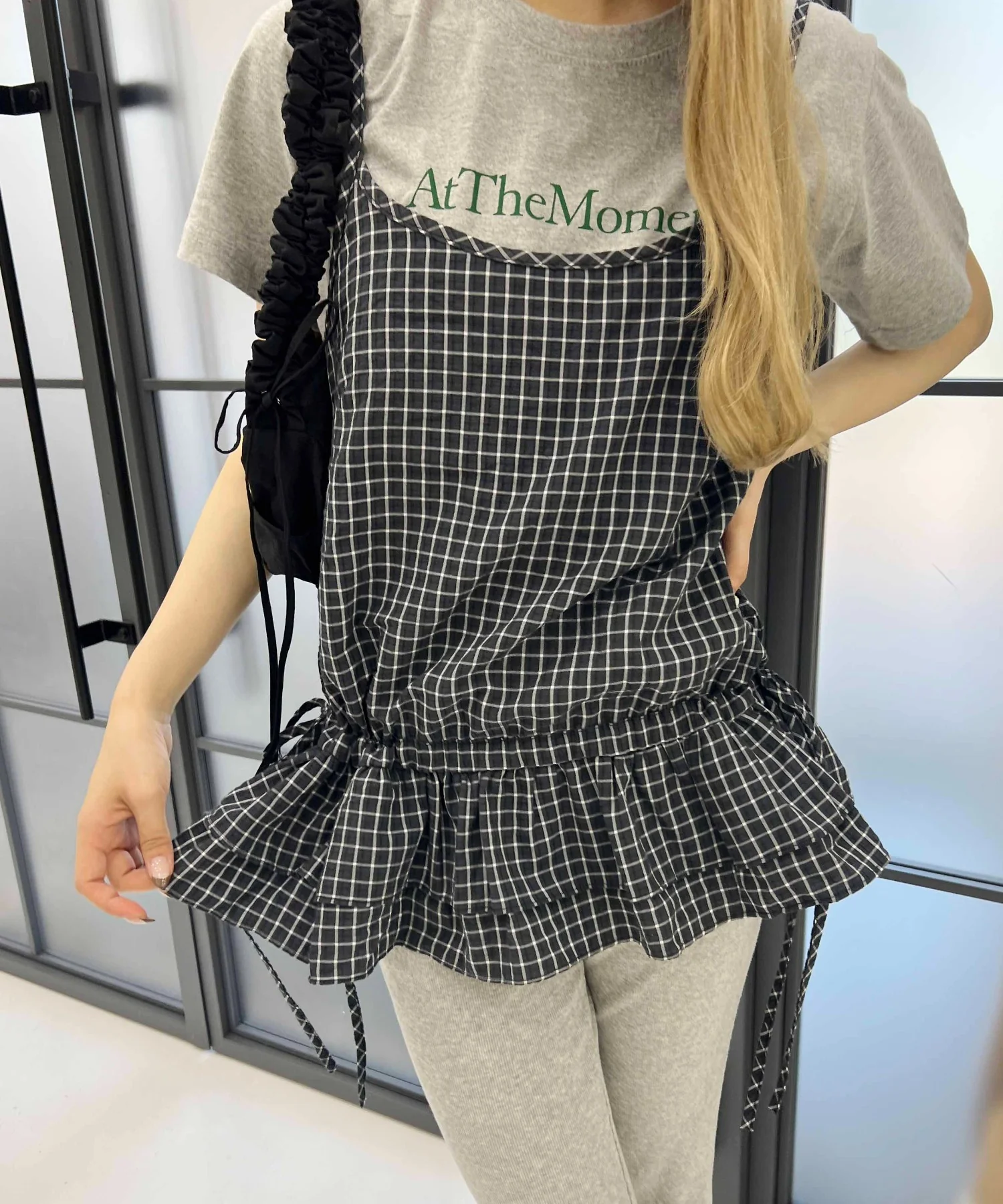 サイドリボンチェックキャミチュニック - Image 15