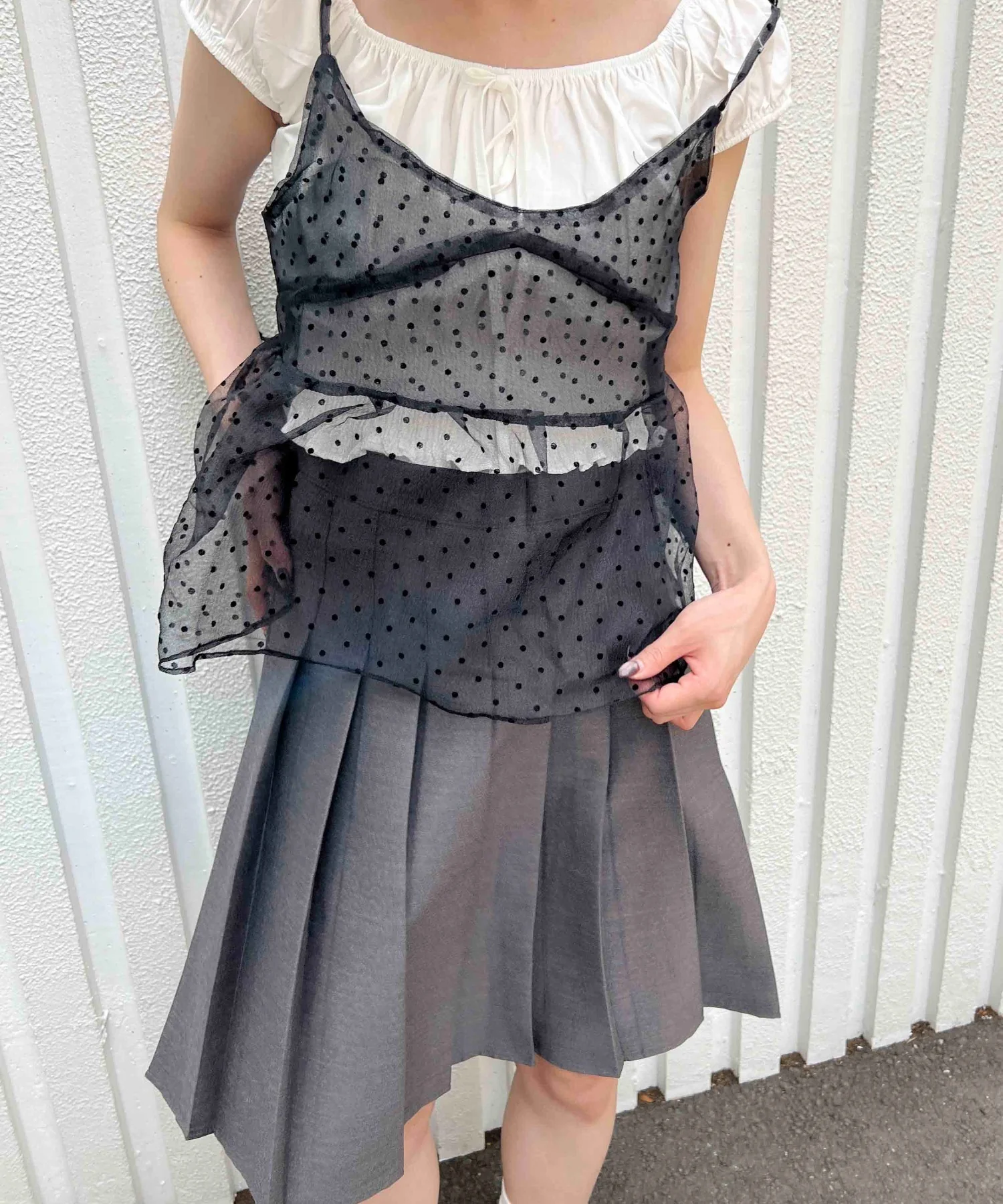 バックリボンドットシアーキャミ - Image 6