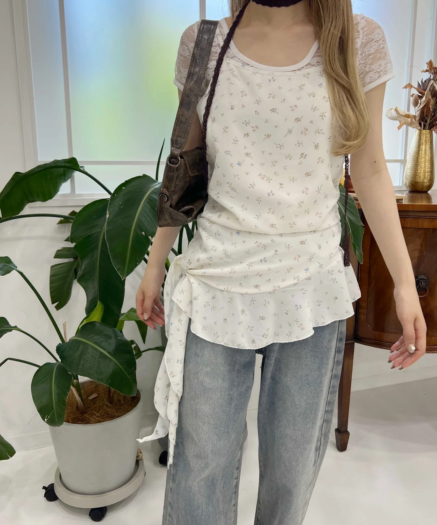 アシメフリルフラワーキャミ - Image 5